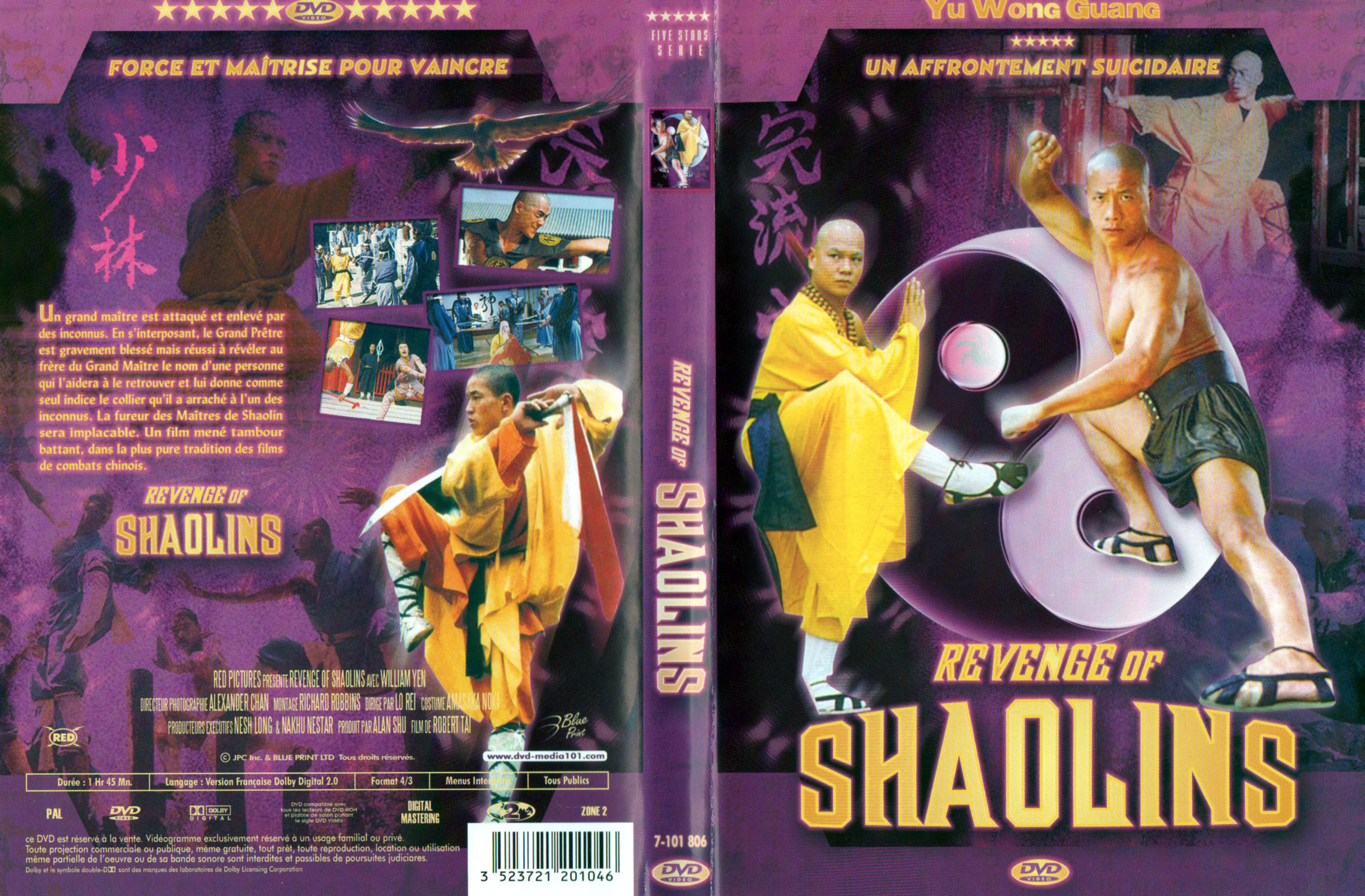 Jaquette DVD Revenge of shaolins