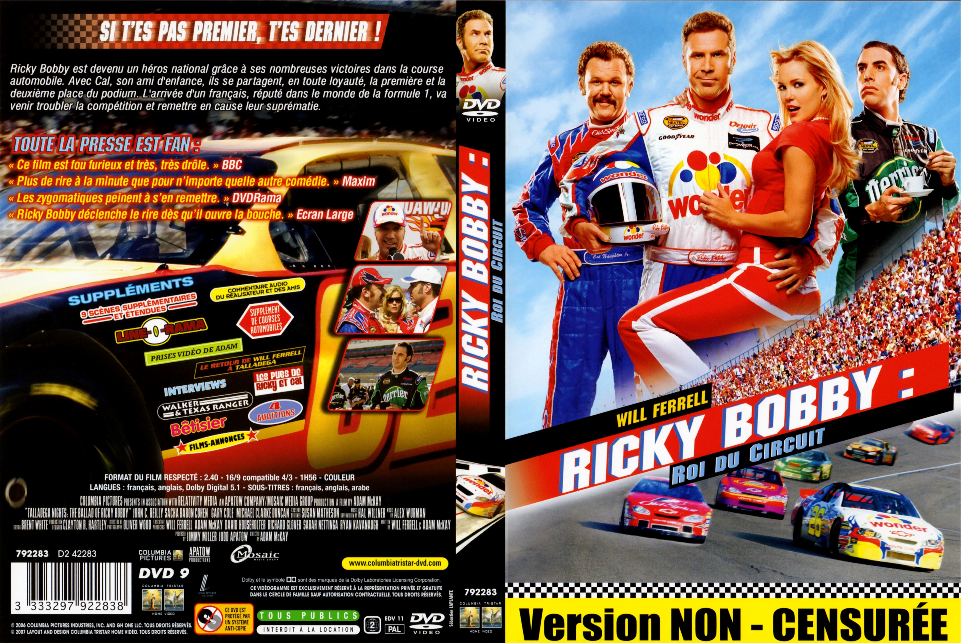 Jaquette DVD Ricky Bobby roi du circuit