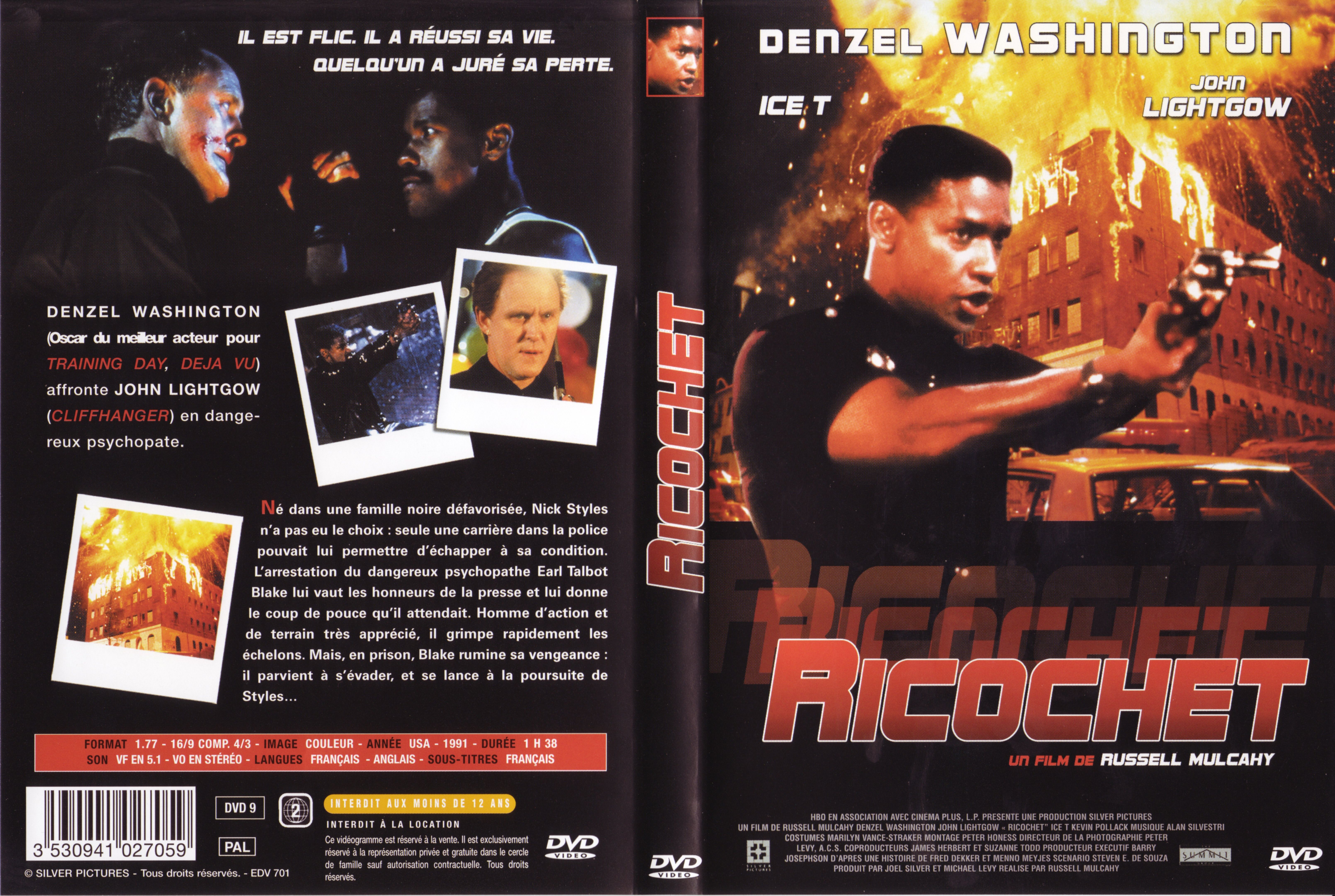 Jaquette DVD Ricochet v2