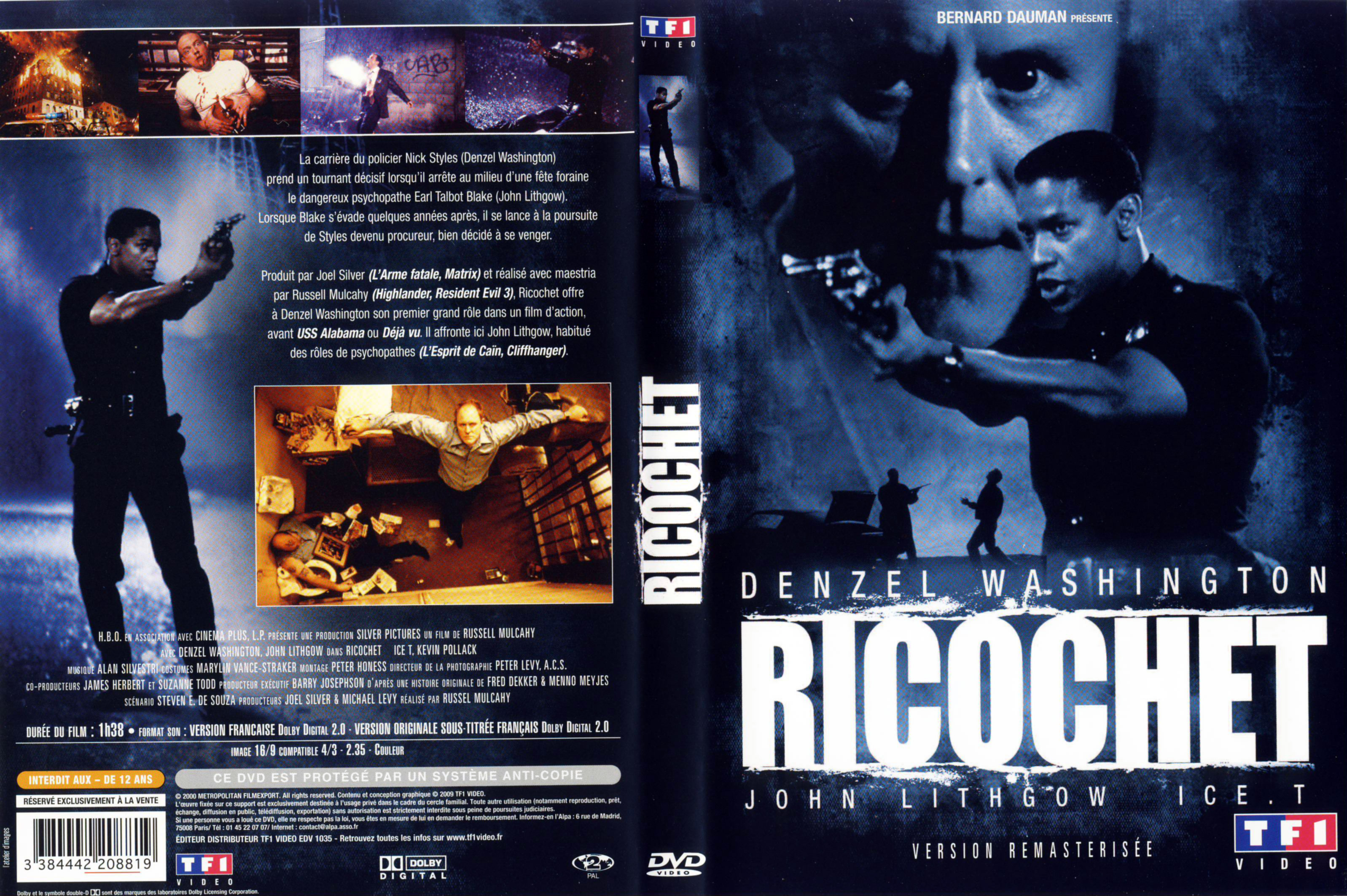Jaquette DVD Ricochet v4