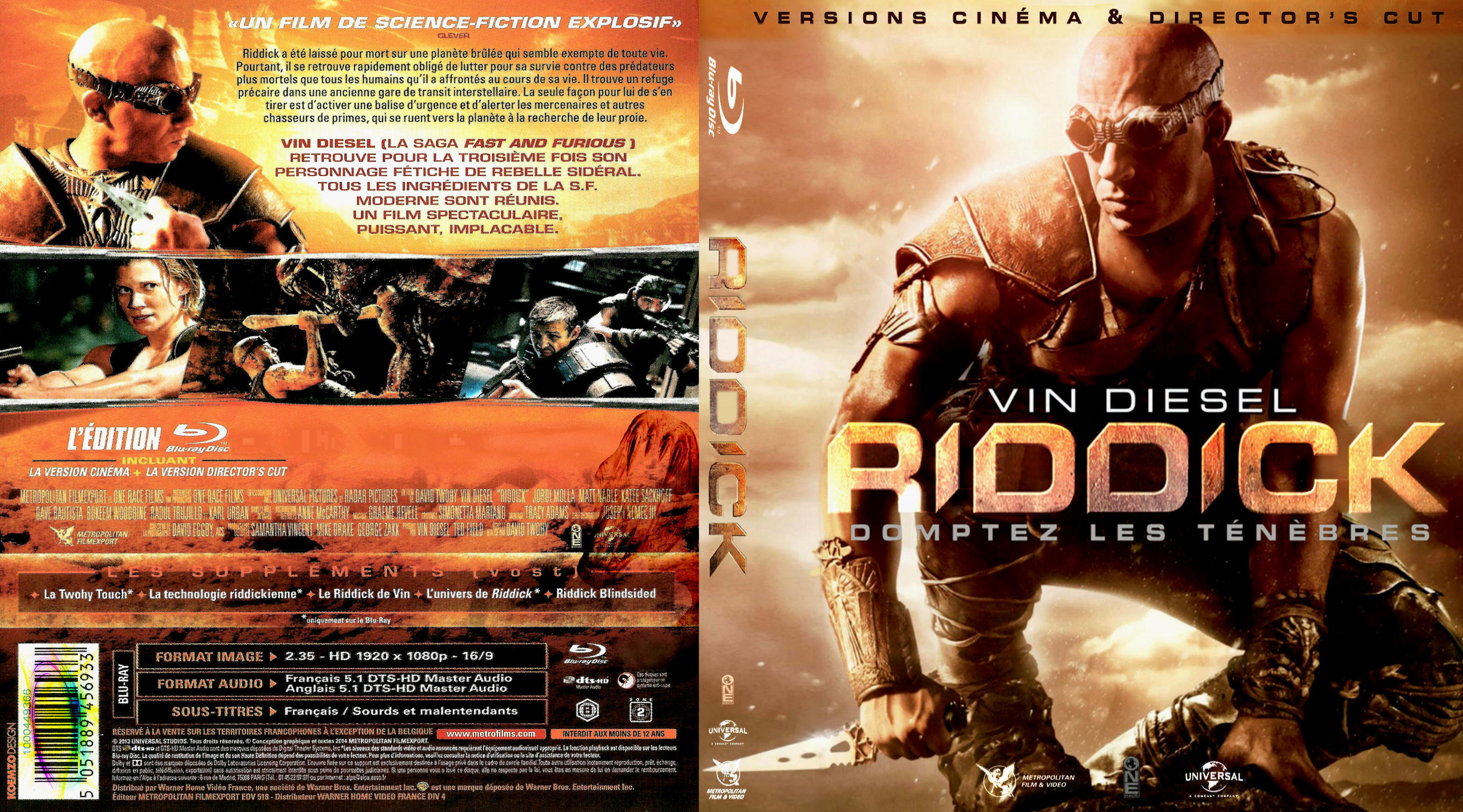 Jaquette DVD Riddick custom (BLU-RAY)