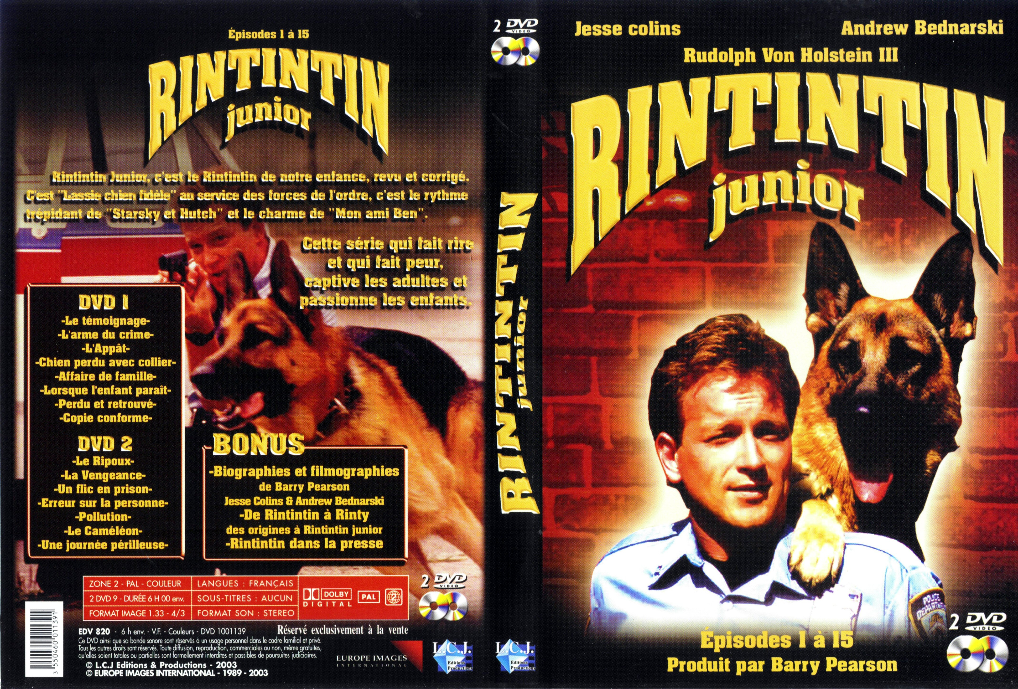 Jaquette DVD Rintintin Junior vol 1