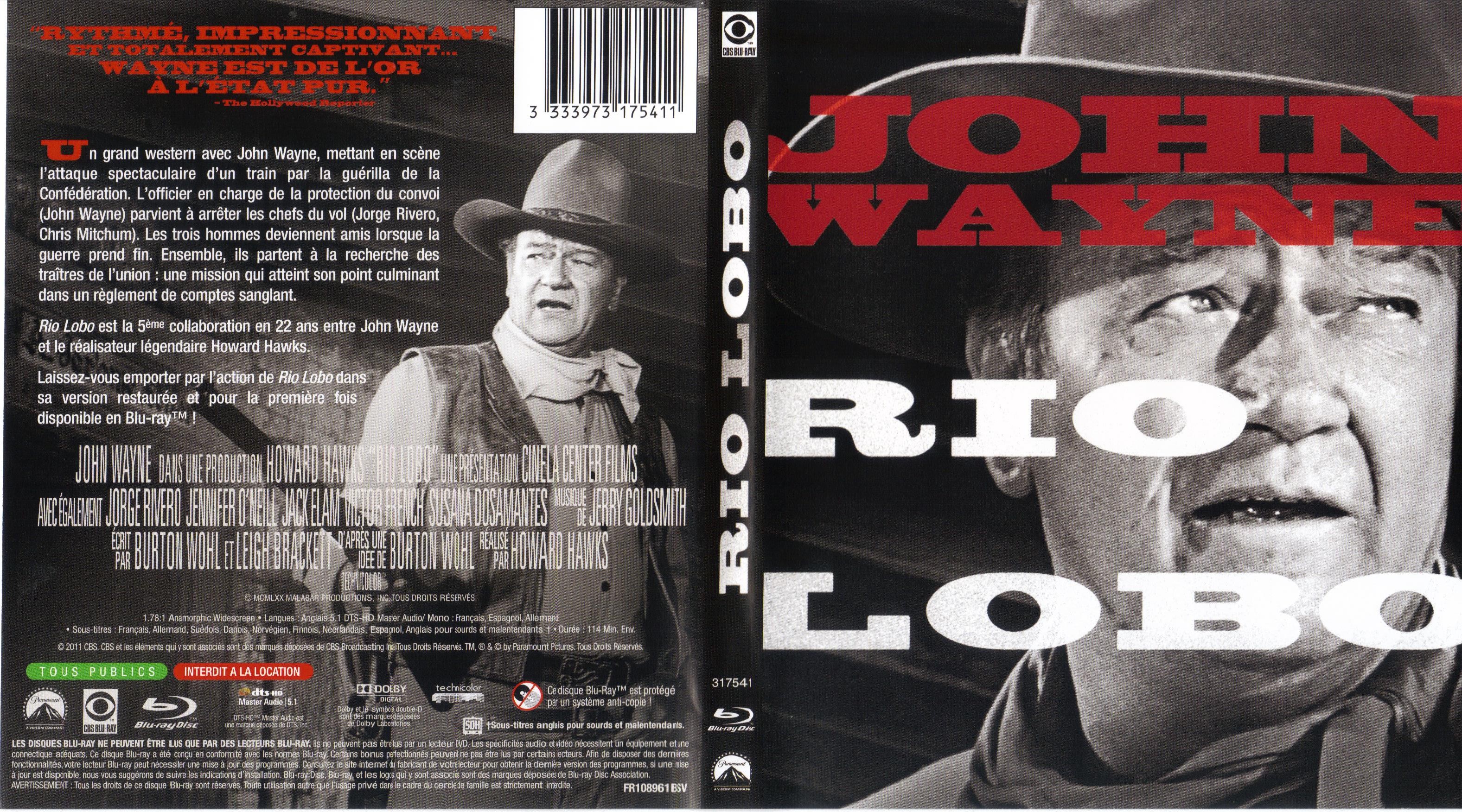 Jaquette DVD Rio Lobo (BLU-RAY)