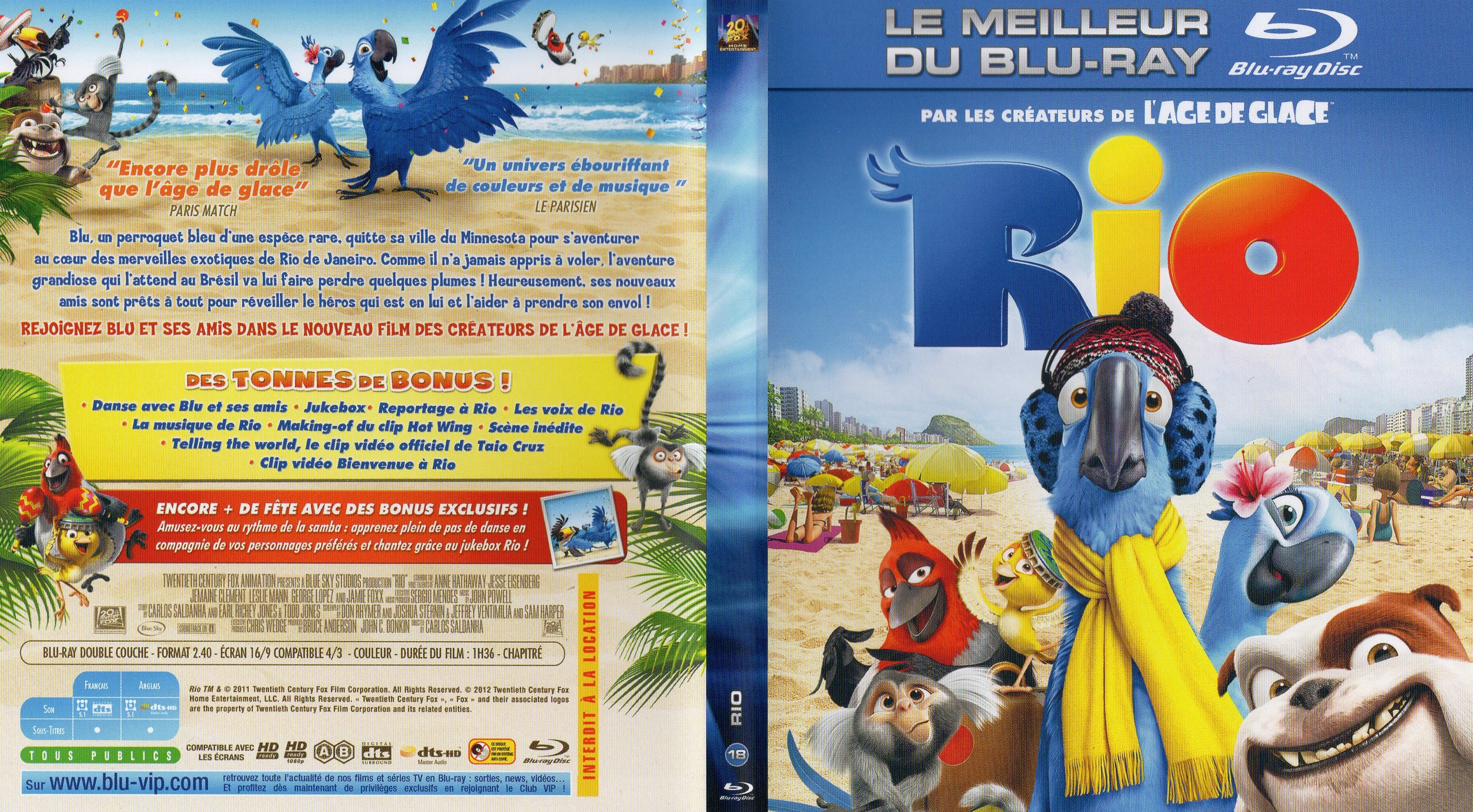Jaquette DVD Rio (BLU-RAY) v2