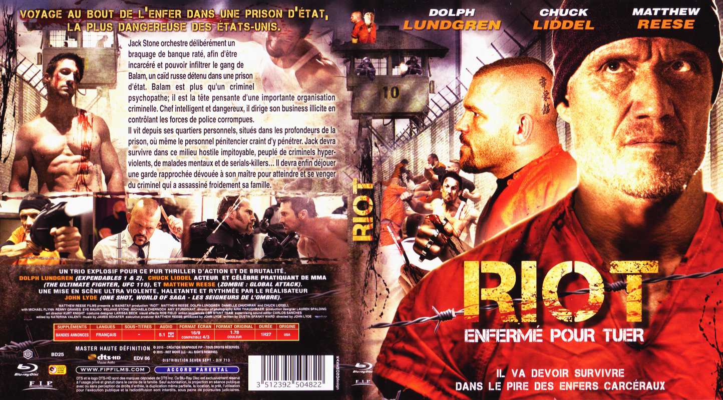 Jaquette DVD Riot enferm pour tuer (BLU-RAY)