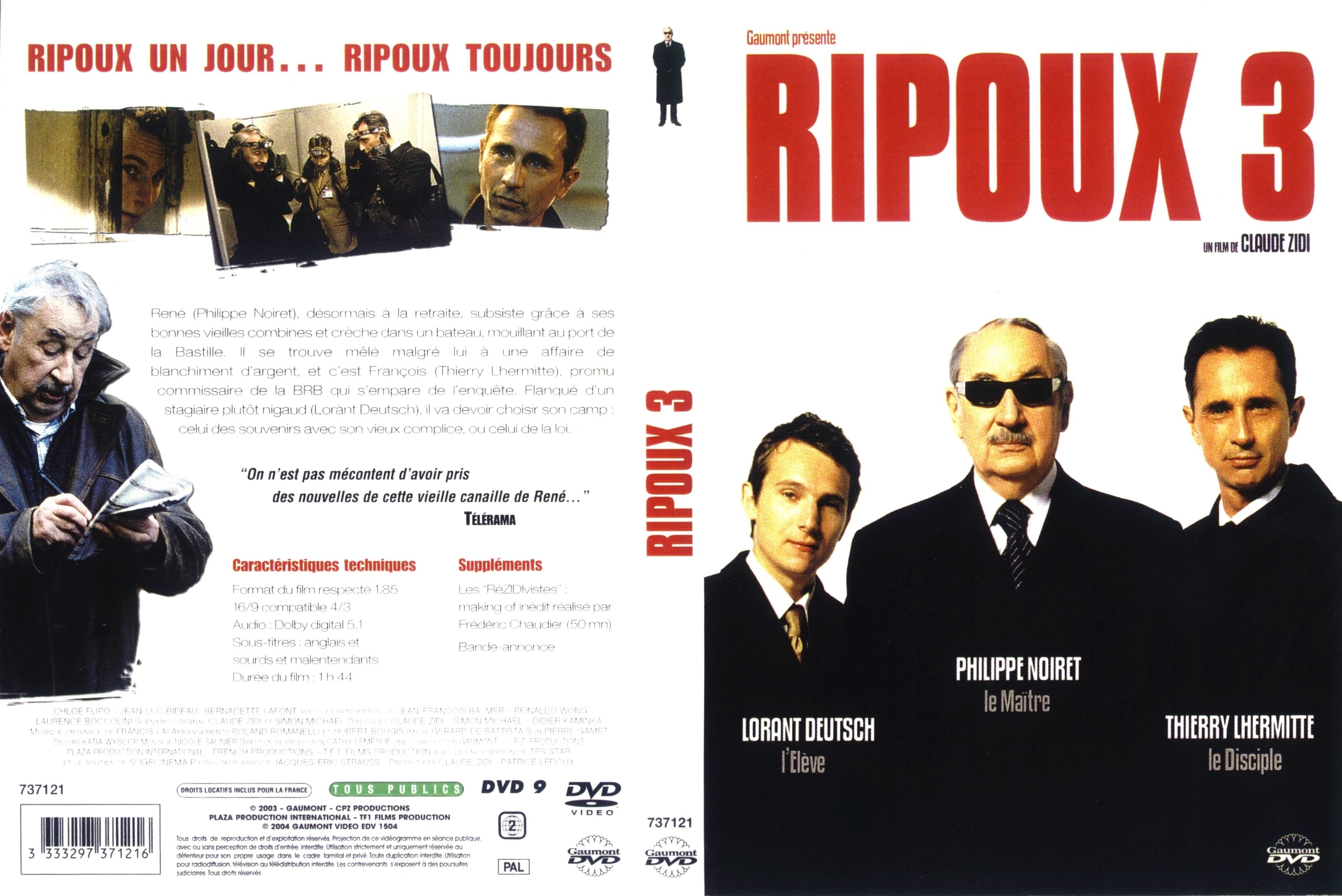 Jaquette DVD Ripoux 3