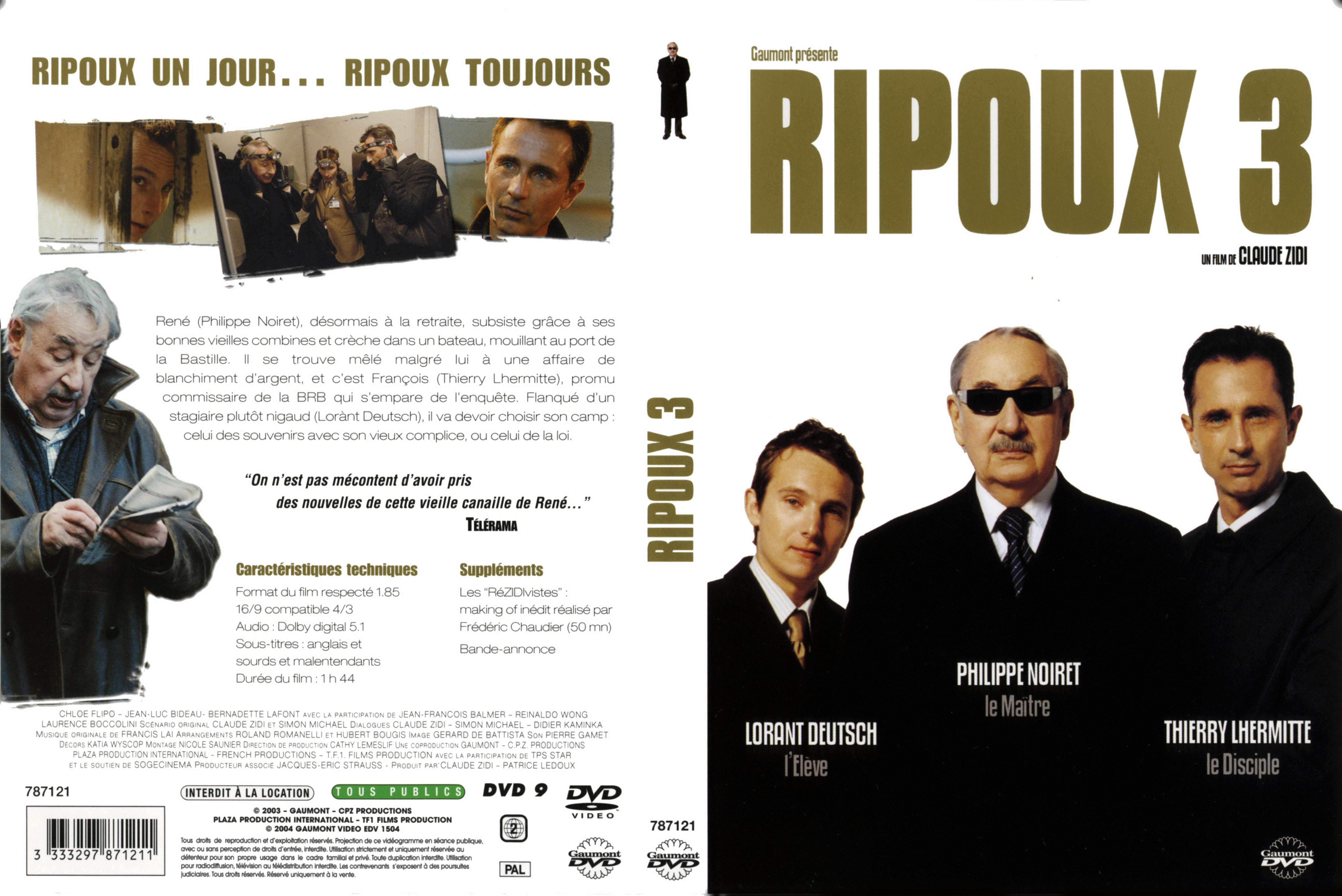 Jaquette DVD Ripoux 3 v2
