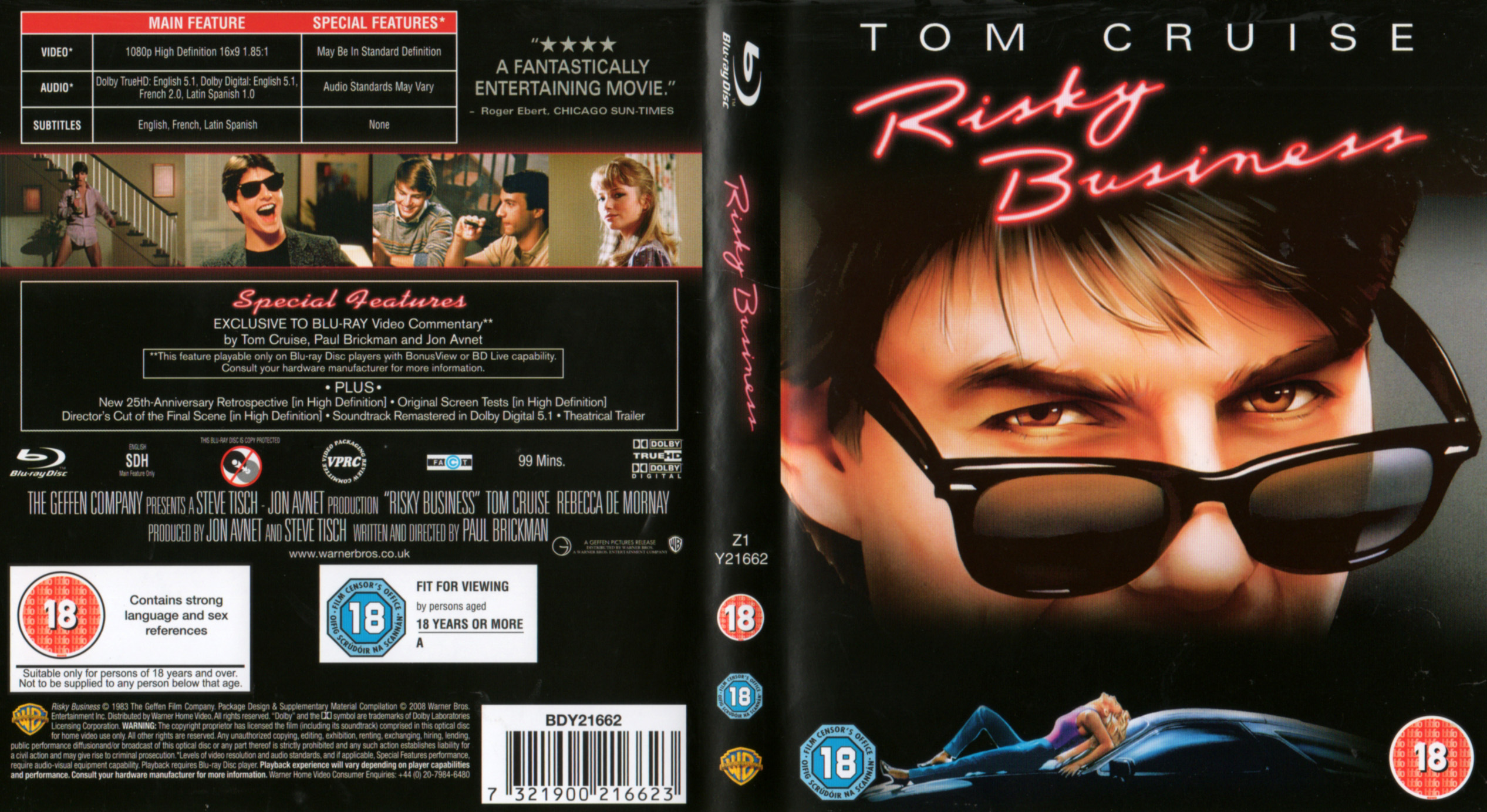 Jaquette DVD Risky business Zone 1 (BLU-RAY)