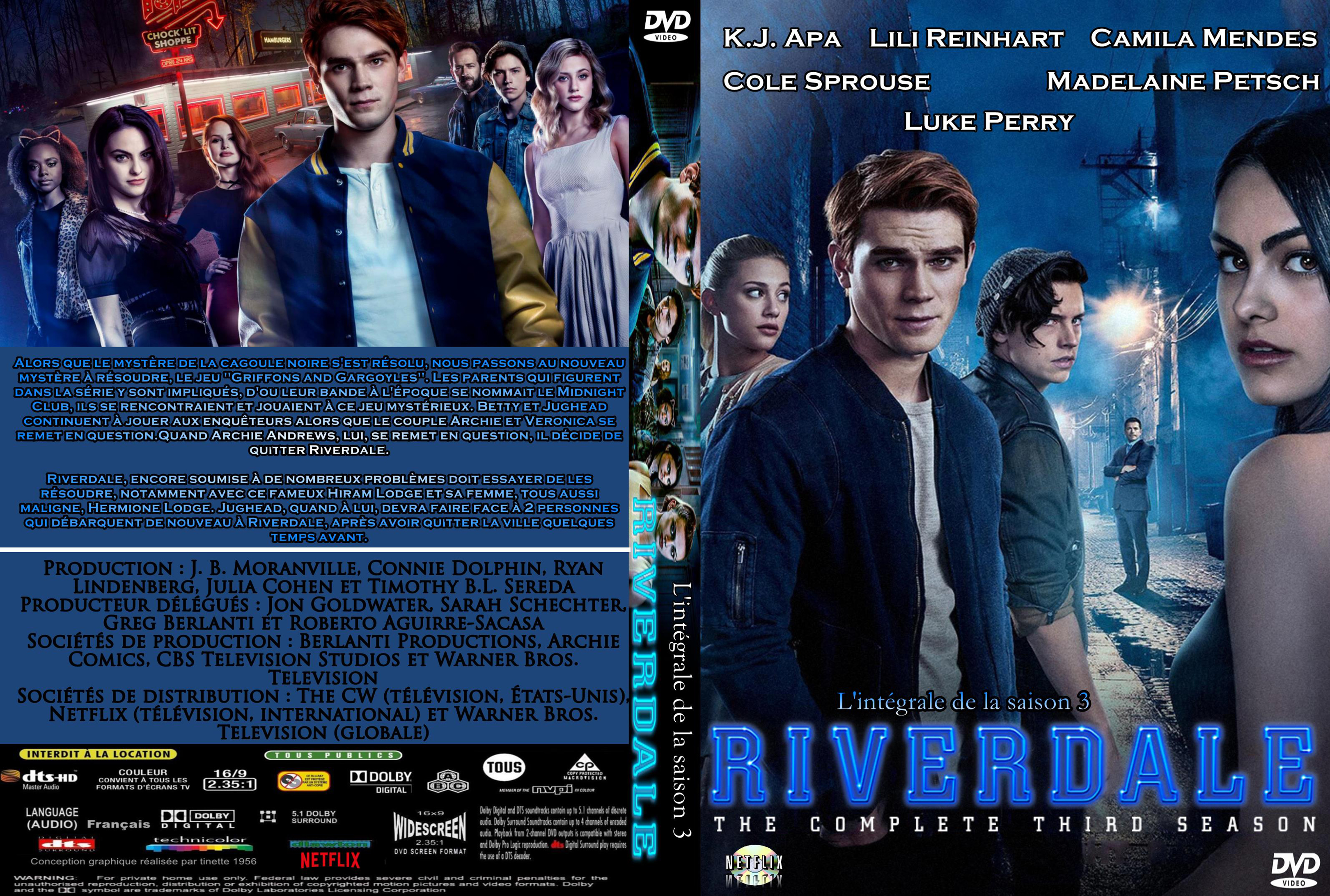 Jaquette DVD Riverdale saison 3 custom