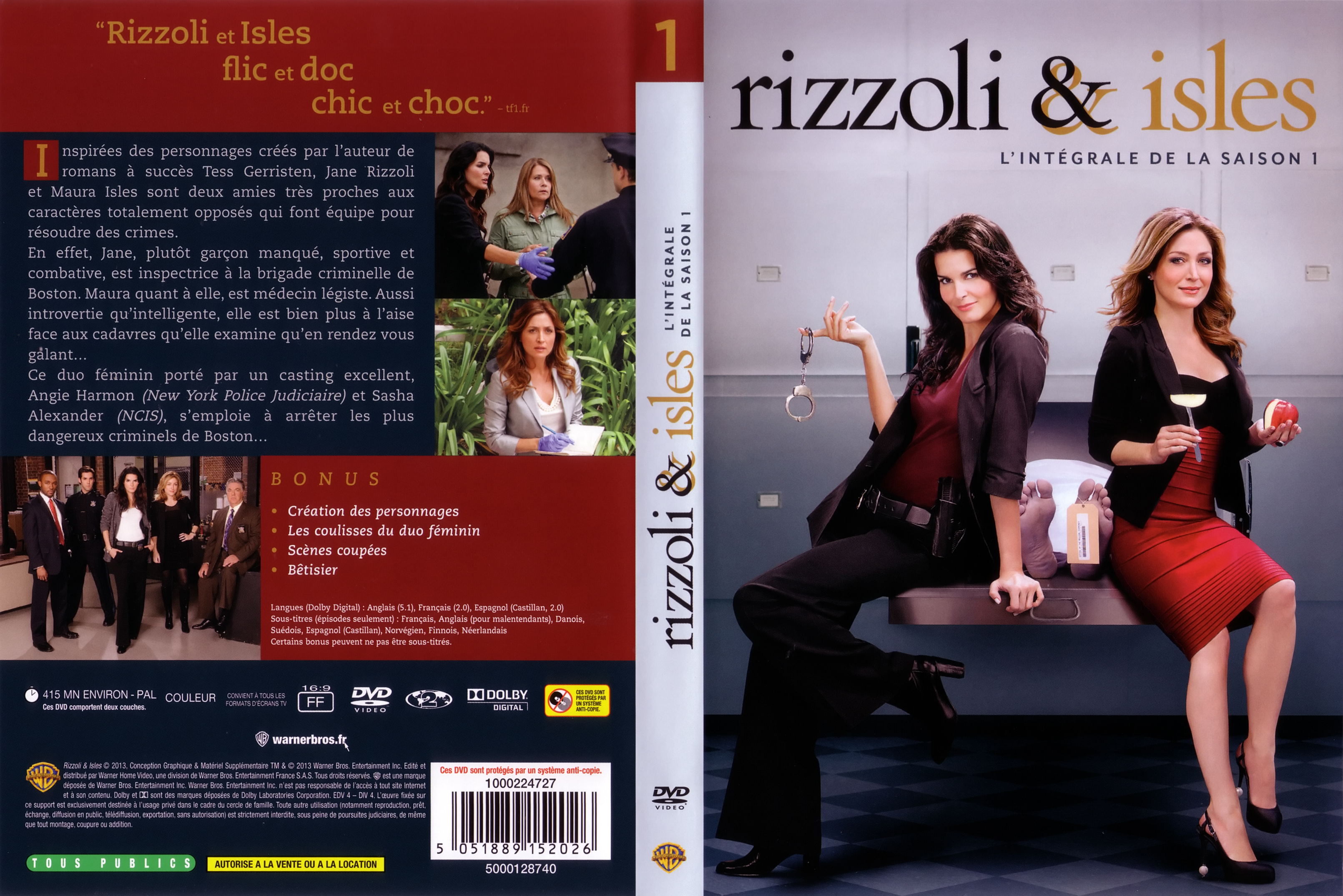 Jaquette DVD Rizzoli & Isles Saison 1