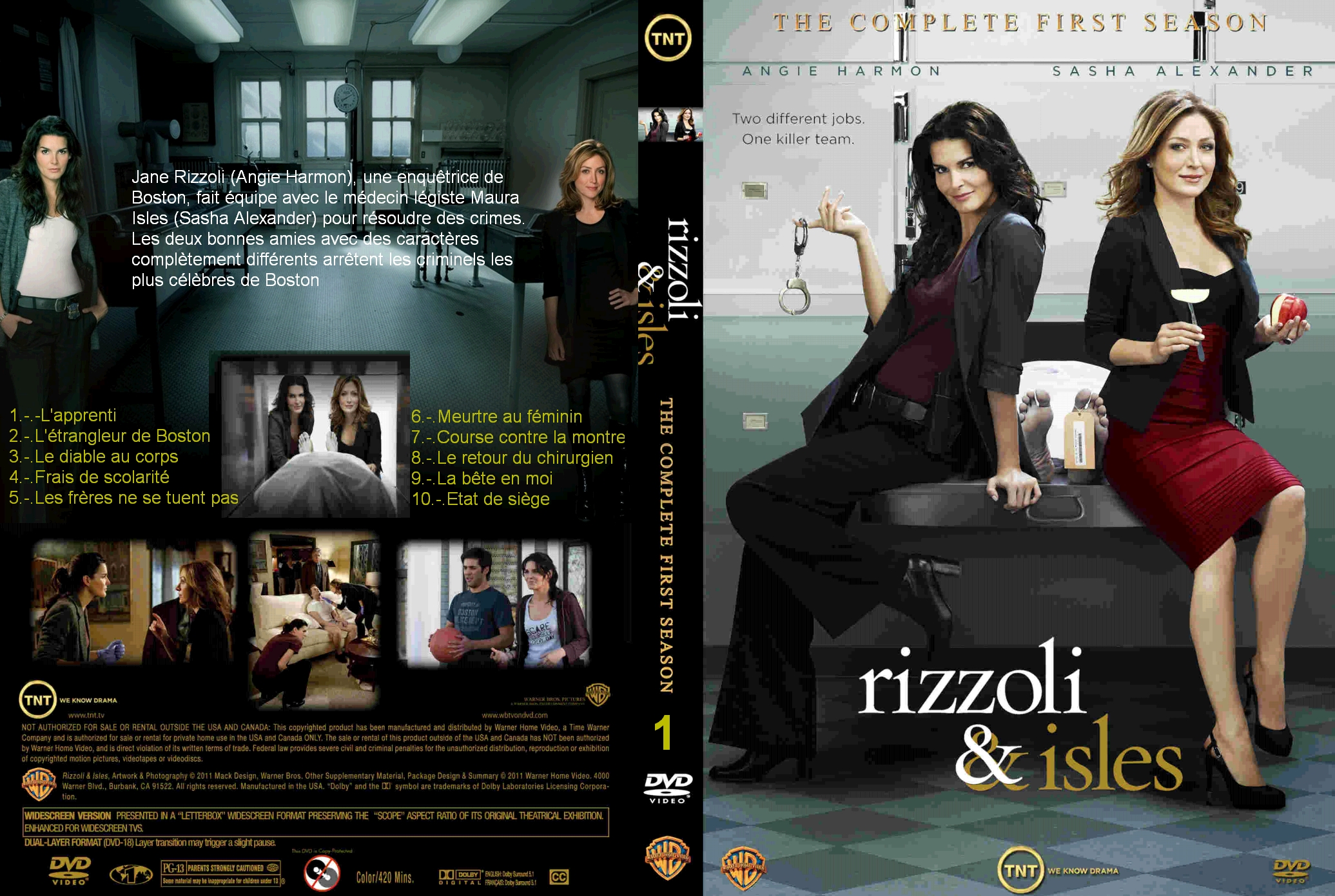 Jaquette DVD Rizzoli & Isles Saison 1 custom