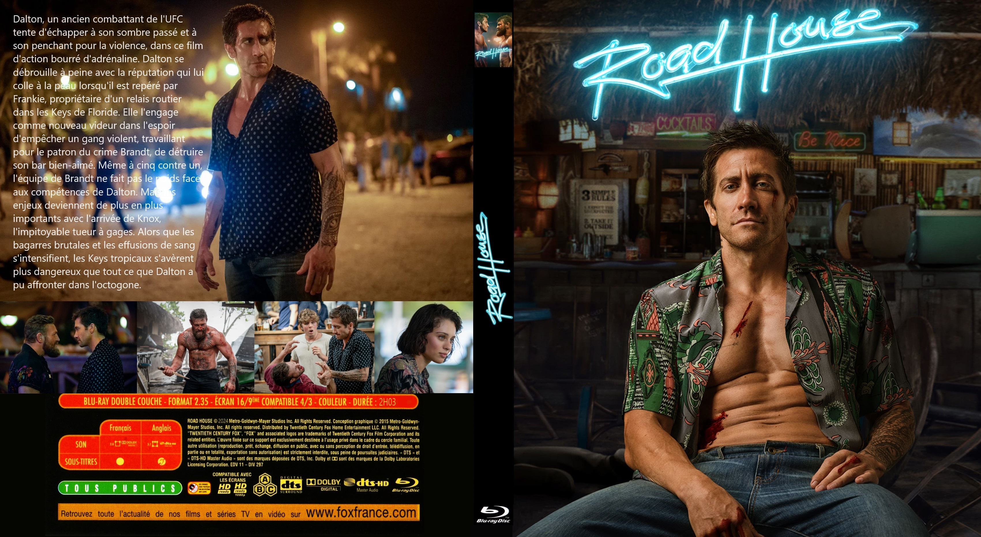 Jaquette DVD Road house 2024 custom (BLU-RAY)