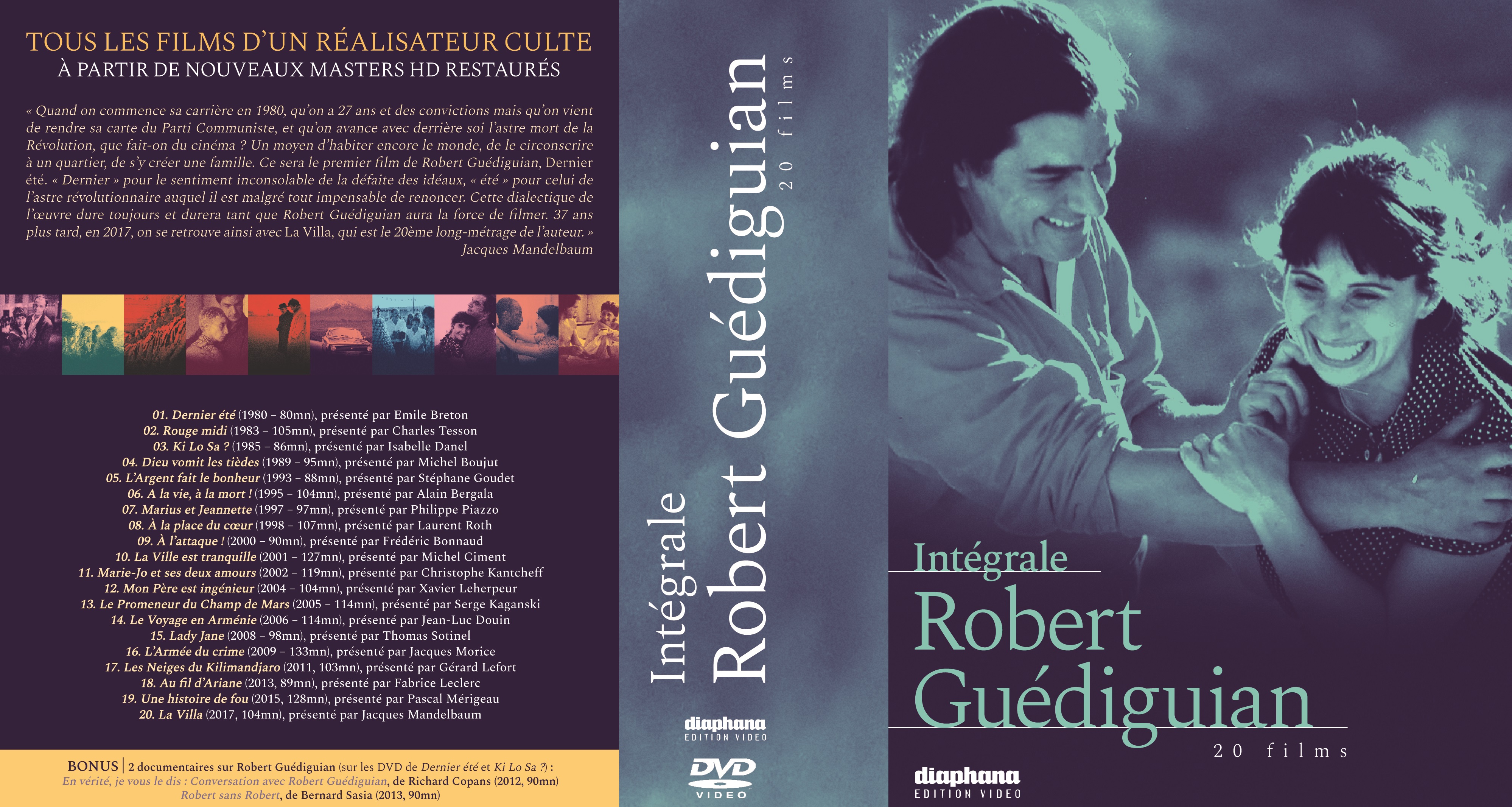 Jaquette DVD Robert Guediguian COFFRET