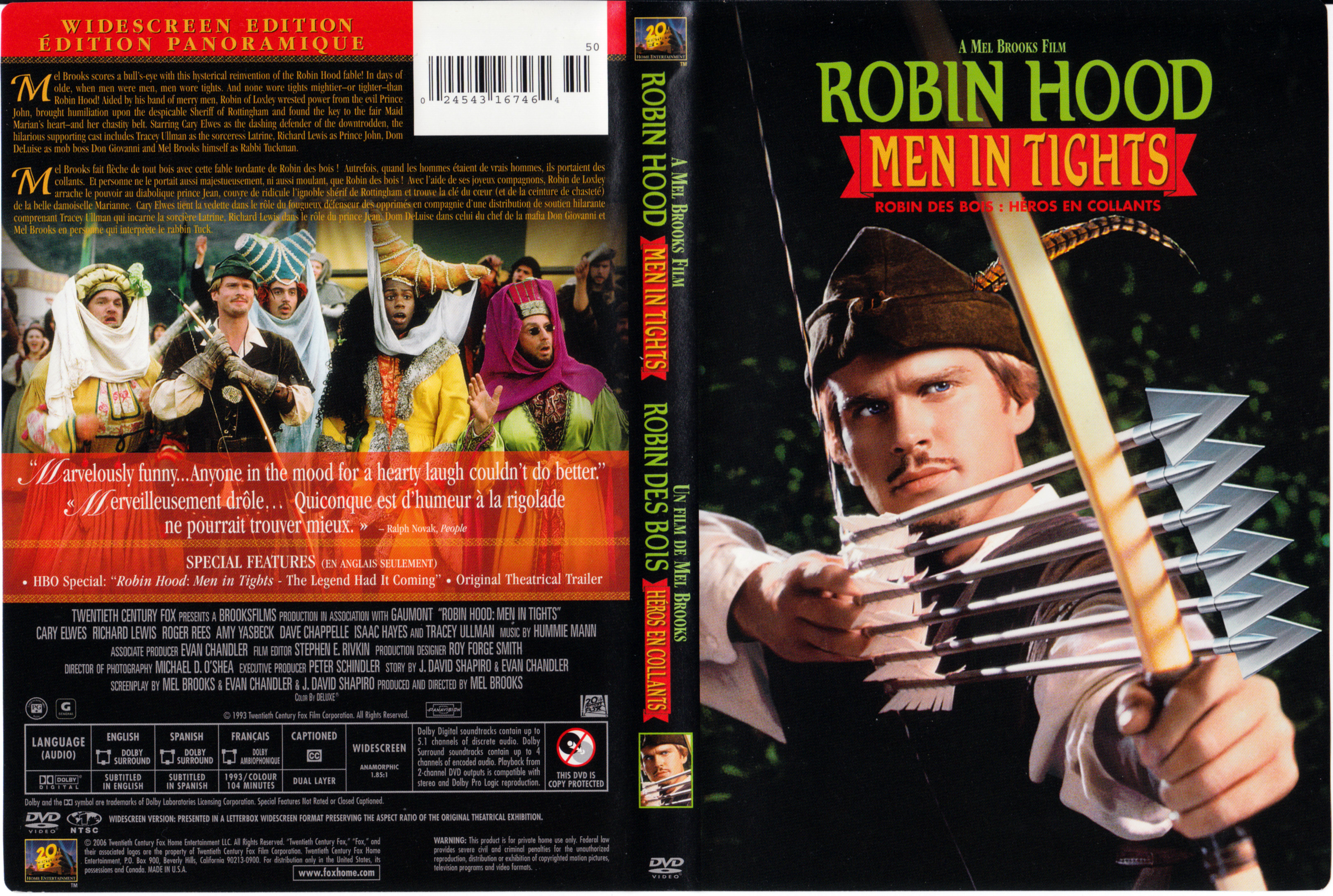 Jaquette DVD Robin Hood Men in tights - Robin des bois Hros en collants (Canadienne)