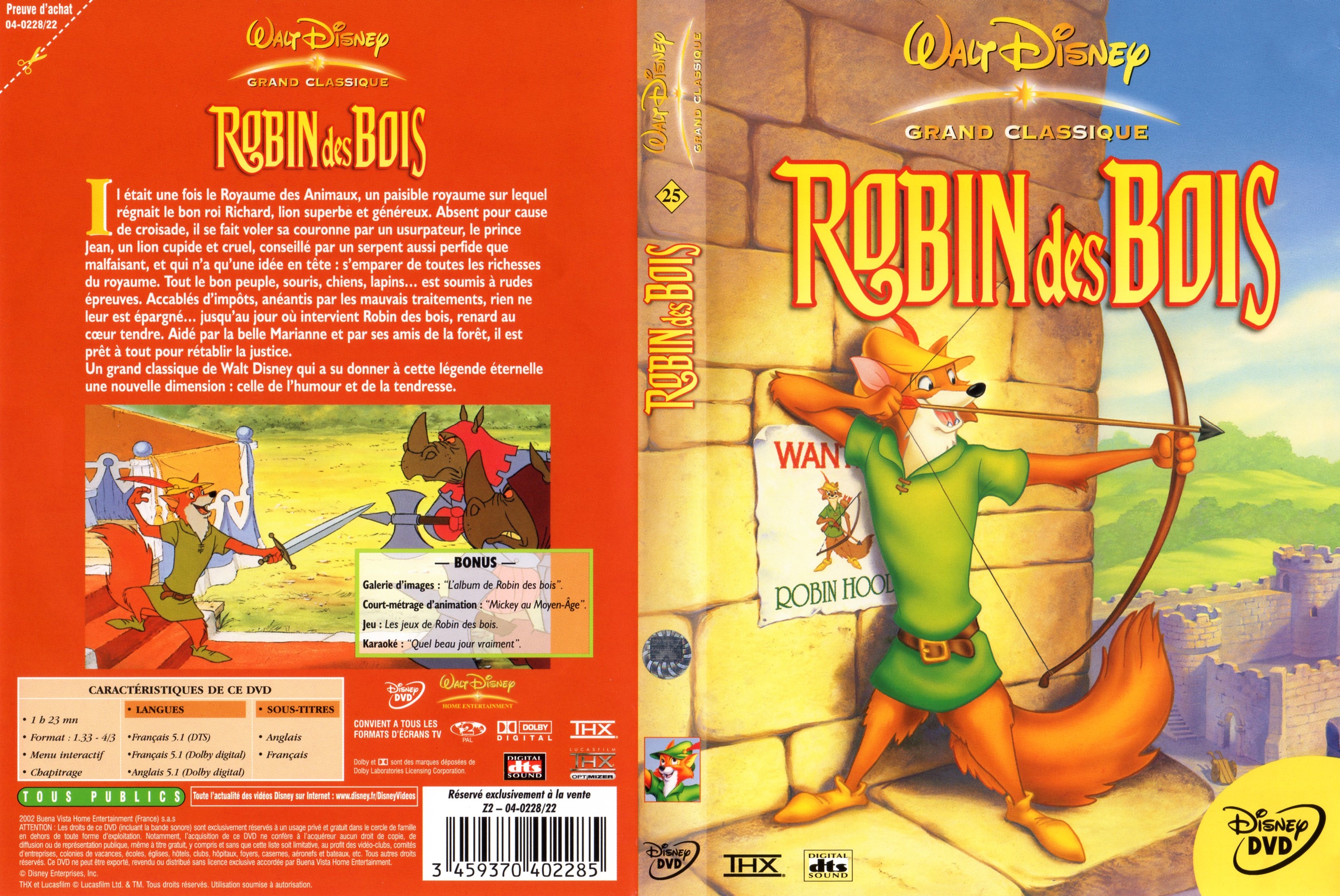 Jaquette DVD Robin des bois