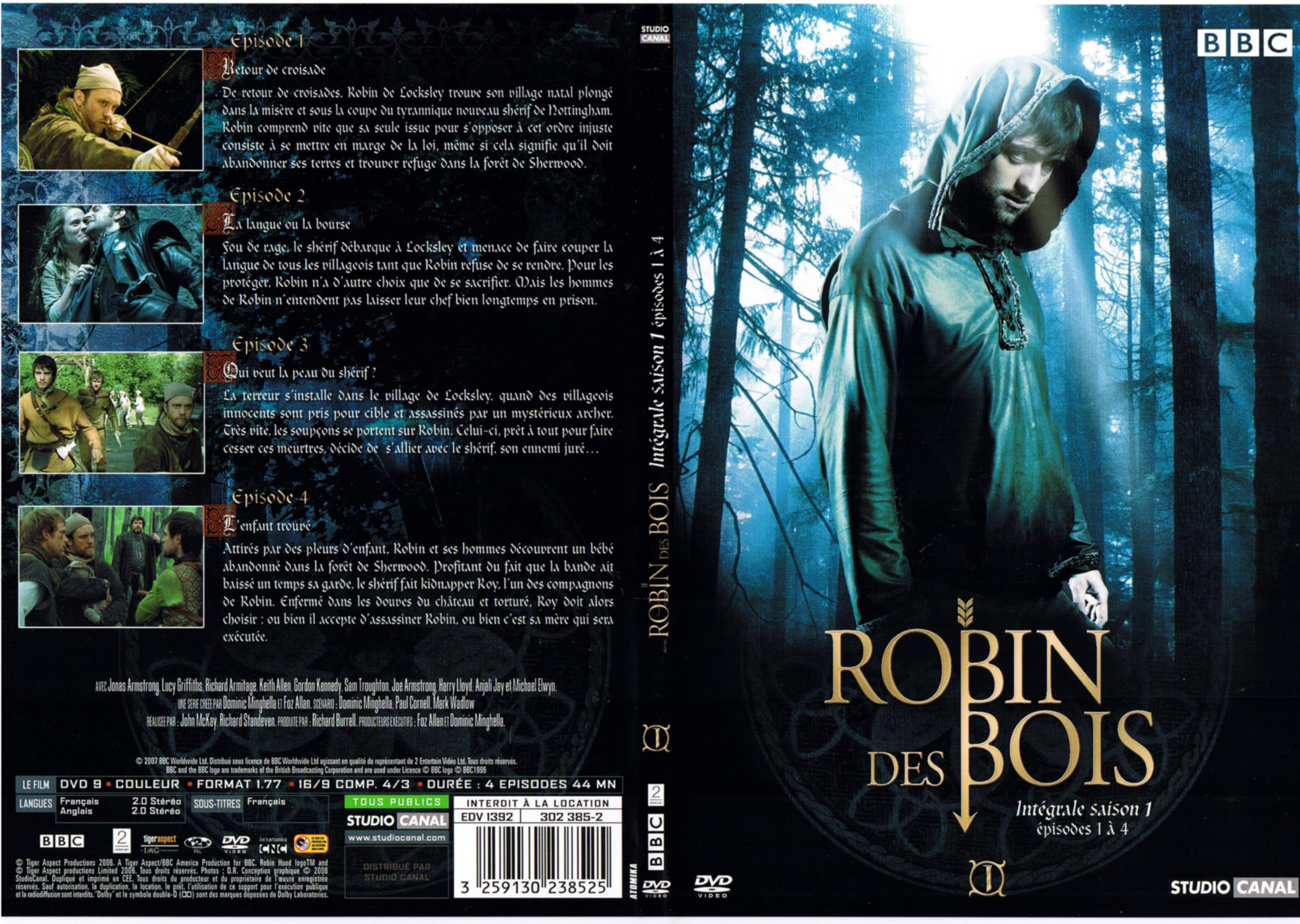 Jaquette DVD Robin des bois Saison 1 DVD 1