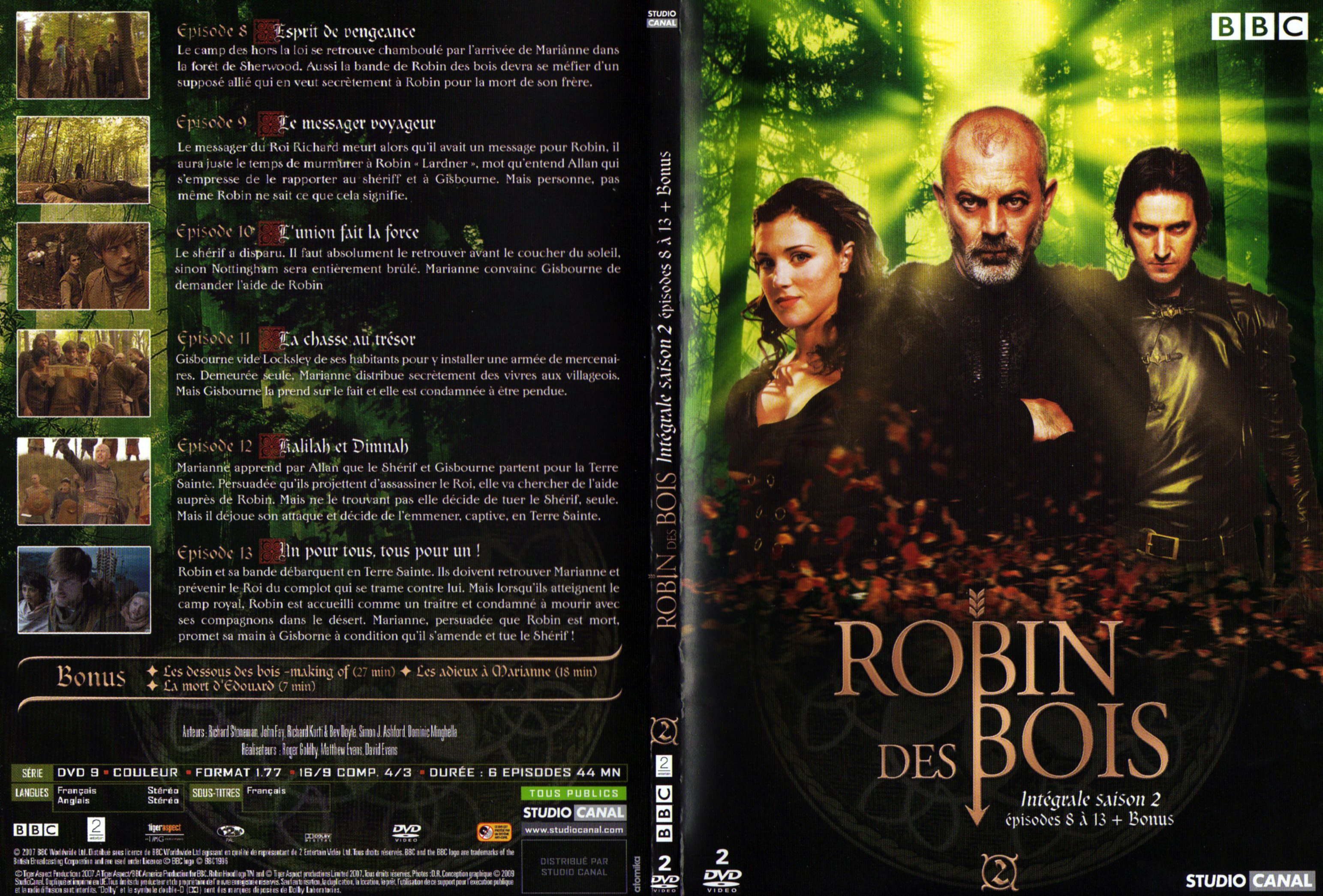 Jaquette DVD Robin des bois Saison 2 DVD 2