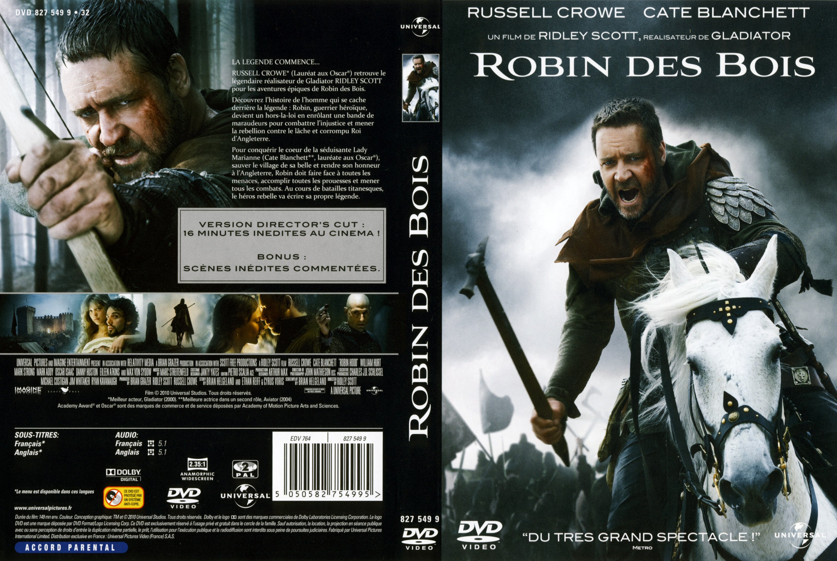 Jaquette DVD Robin des bois (2010)