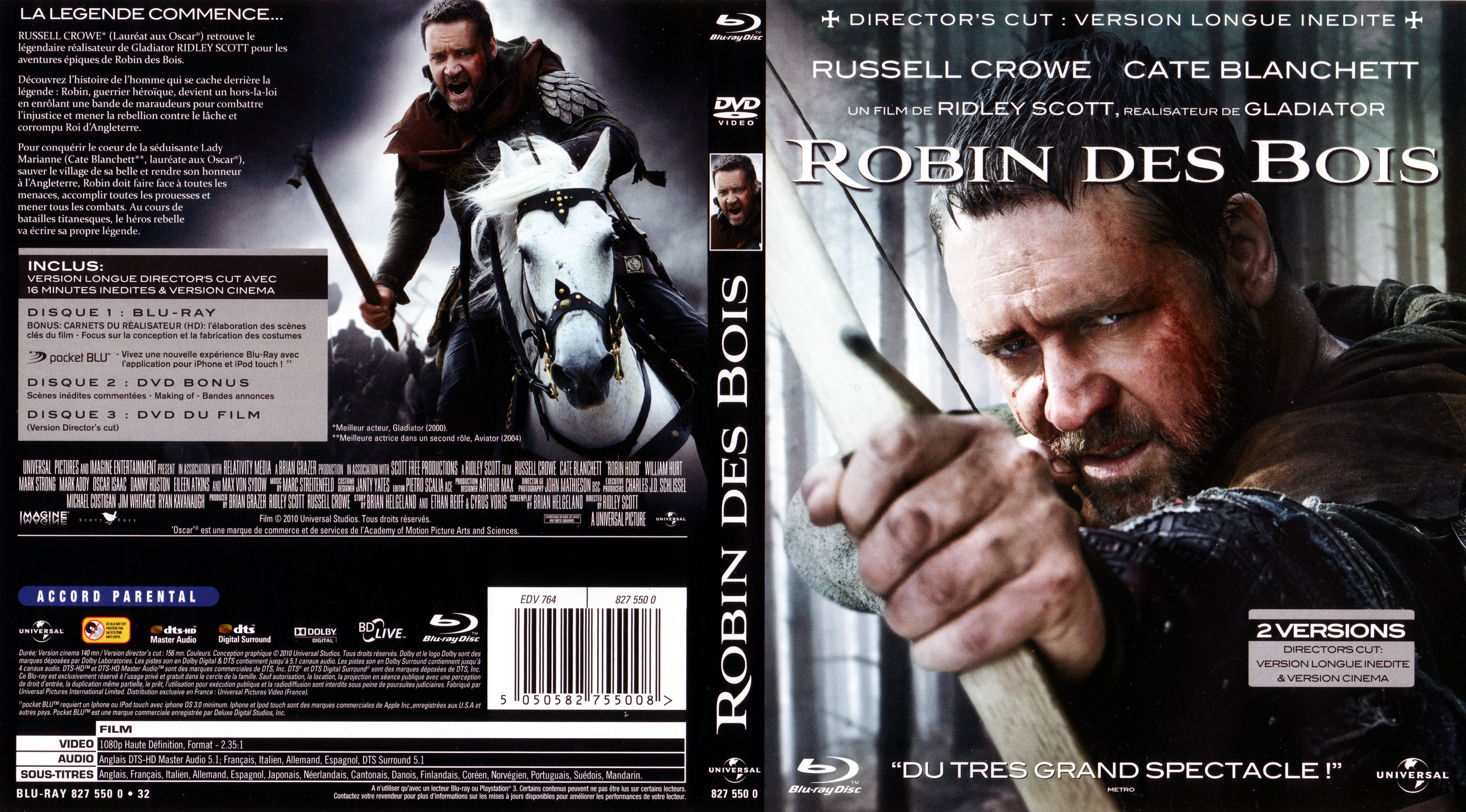 Jaquette DVD Robin des bois (2010) (BLU-RAY) v2