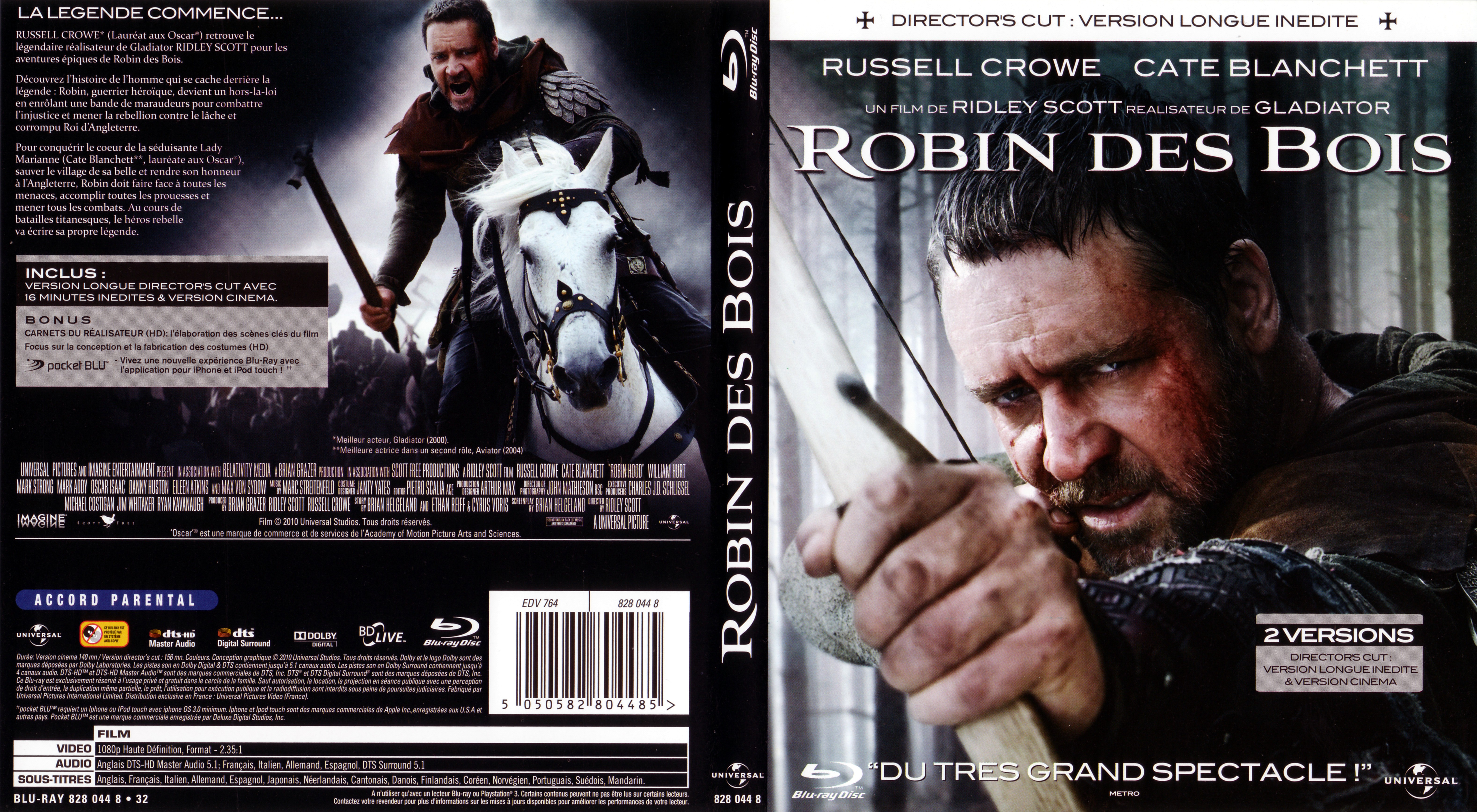 Jaquette DVD Robin des bois (2010) (BLU-RAY) v3