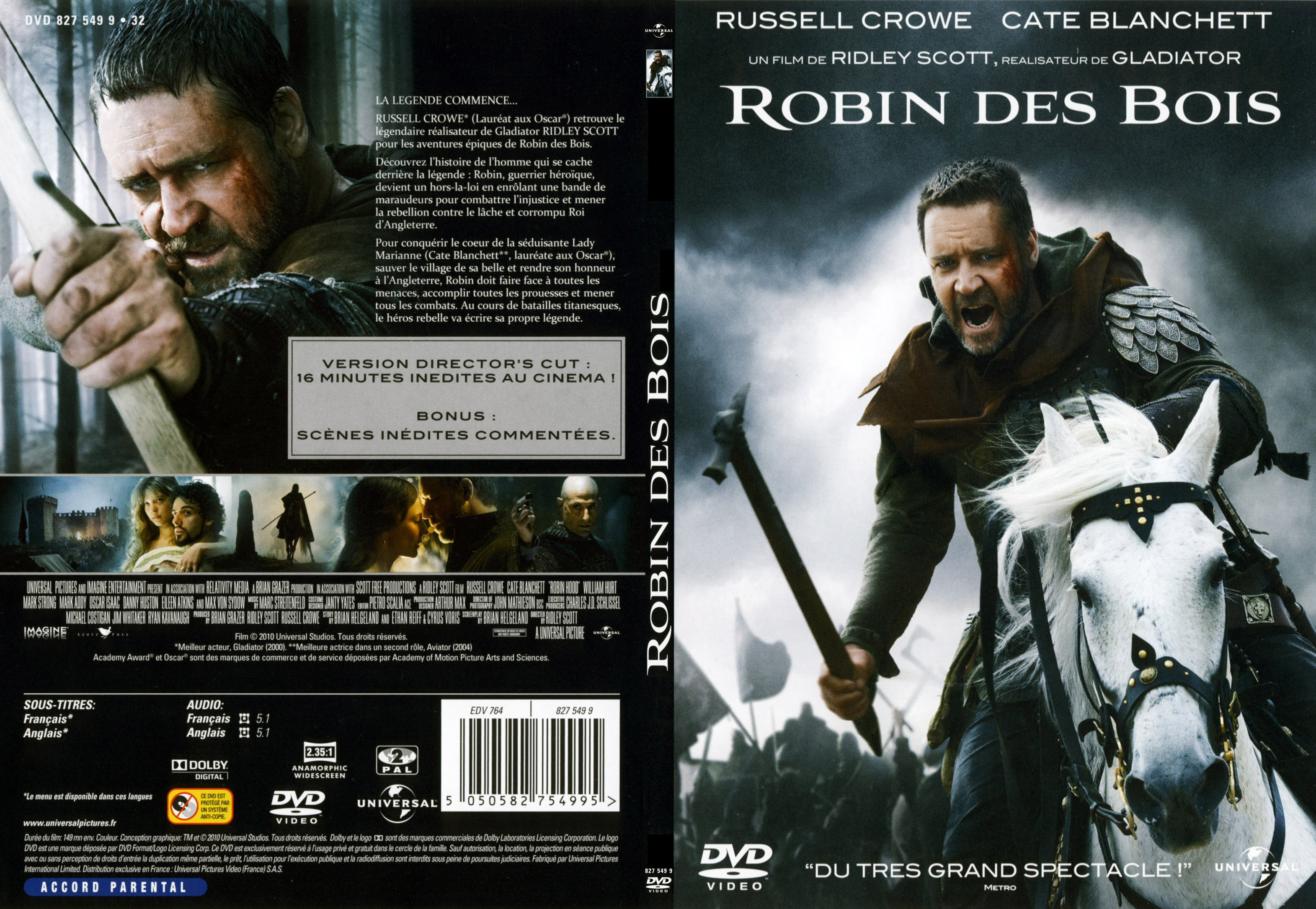 Jaquette DVD Robin des bois (2010) - SLIM