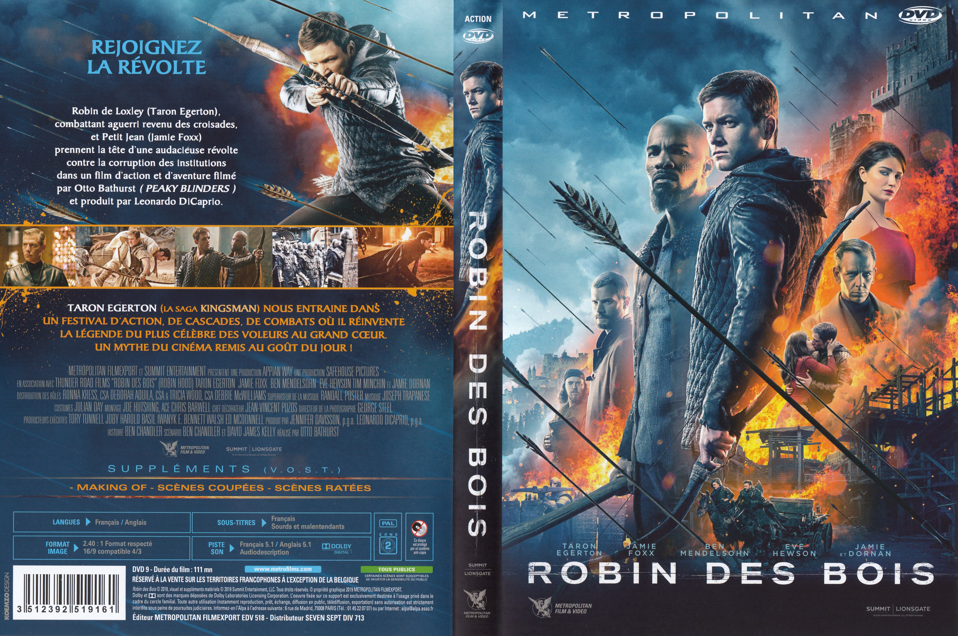 Jaquette DVD Robin des bois (2018)