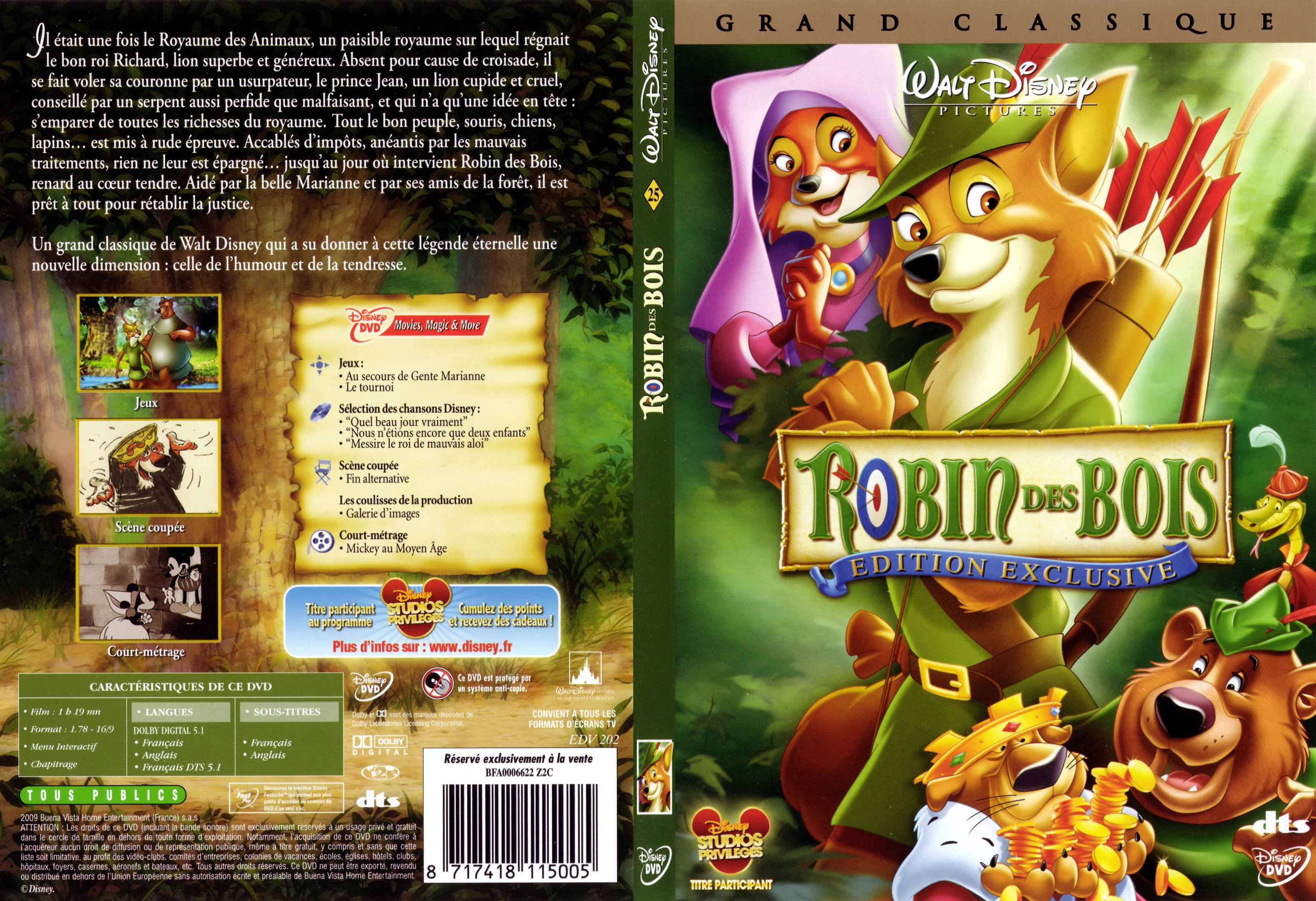 Jaquette DVD Robin des bois - SLIM