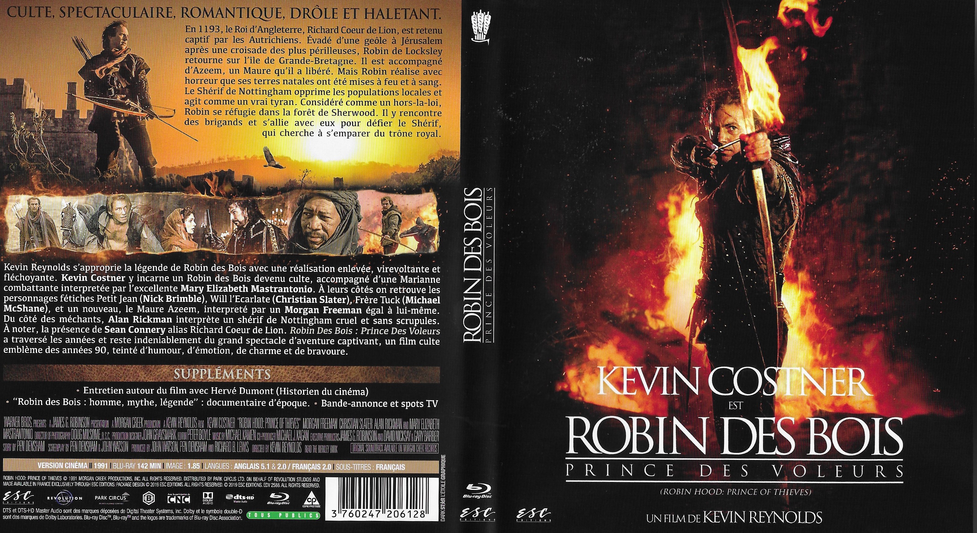 Jaquette DVD Robin des bois prince des voleurs (BLU-RAY) v2