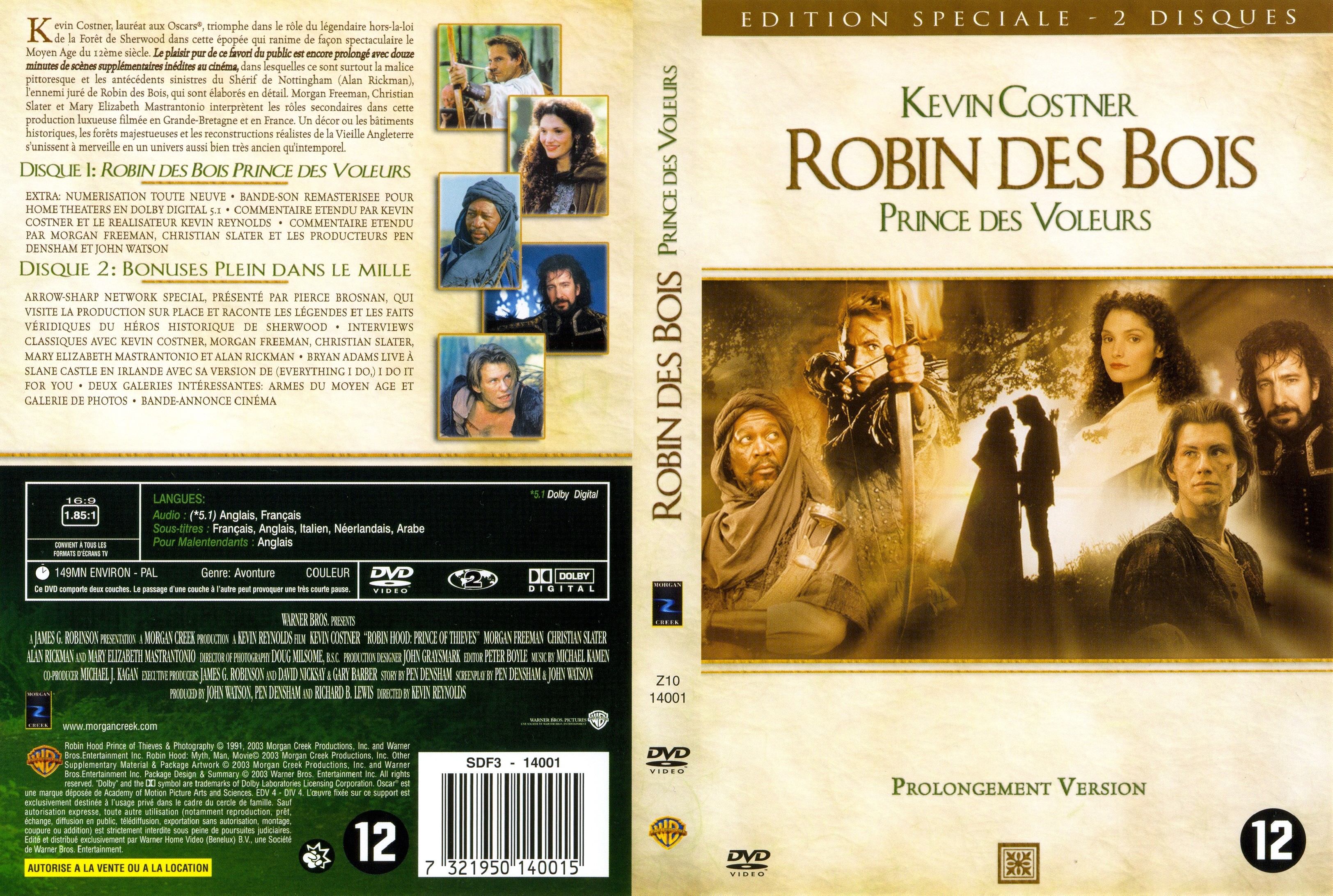 Jaquette DVD Robin des bois prince des voleurs v2