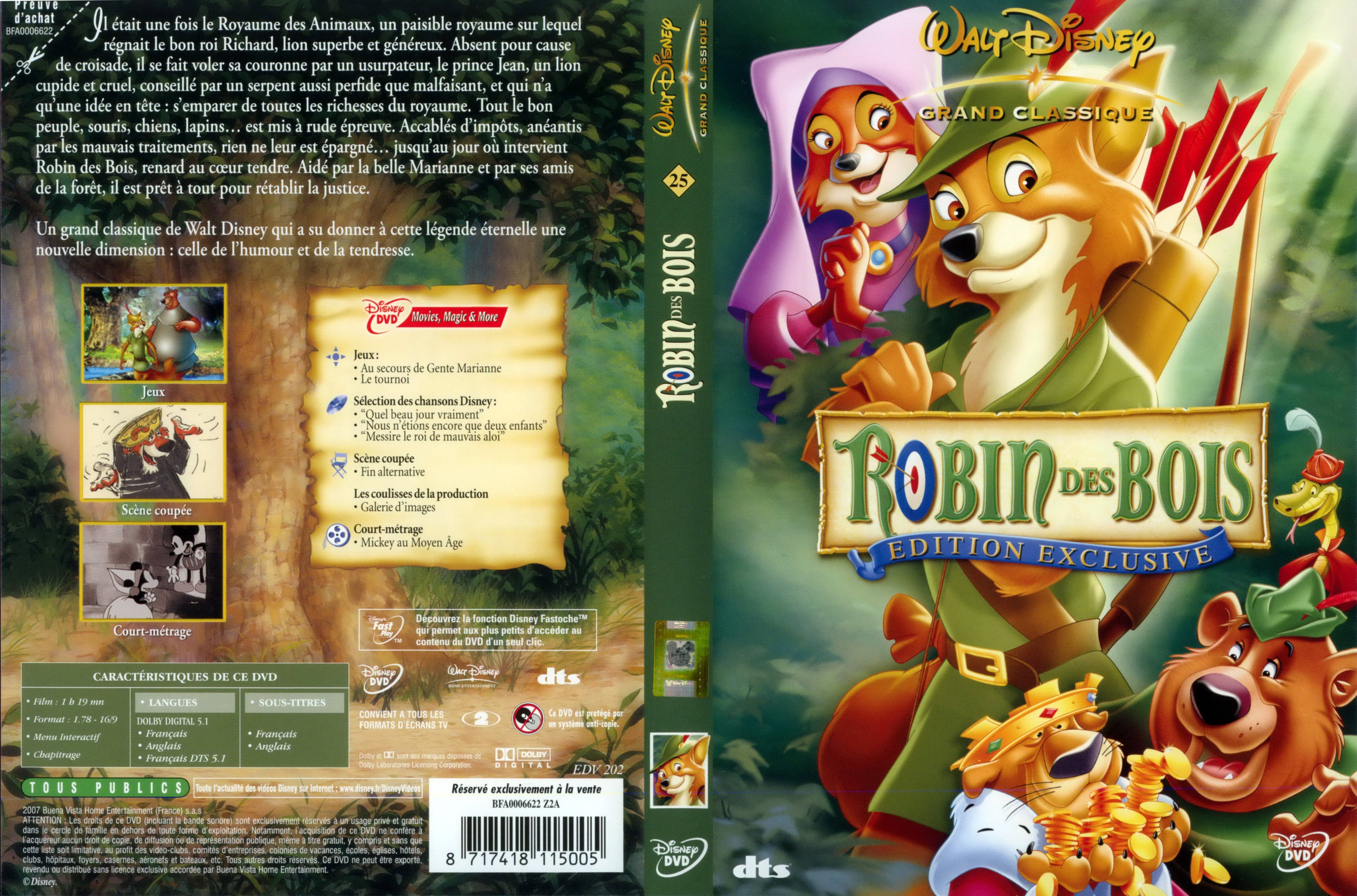 Jaquette DVD Robin des bois v2