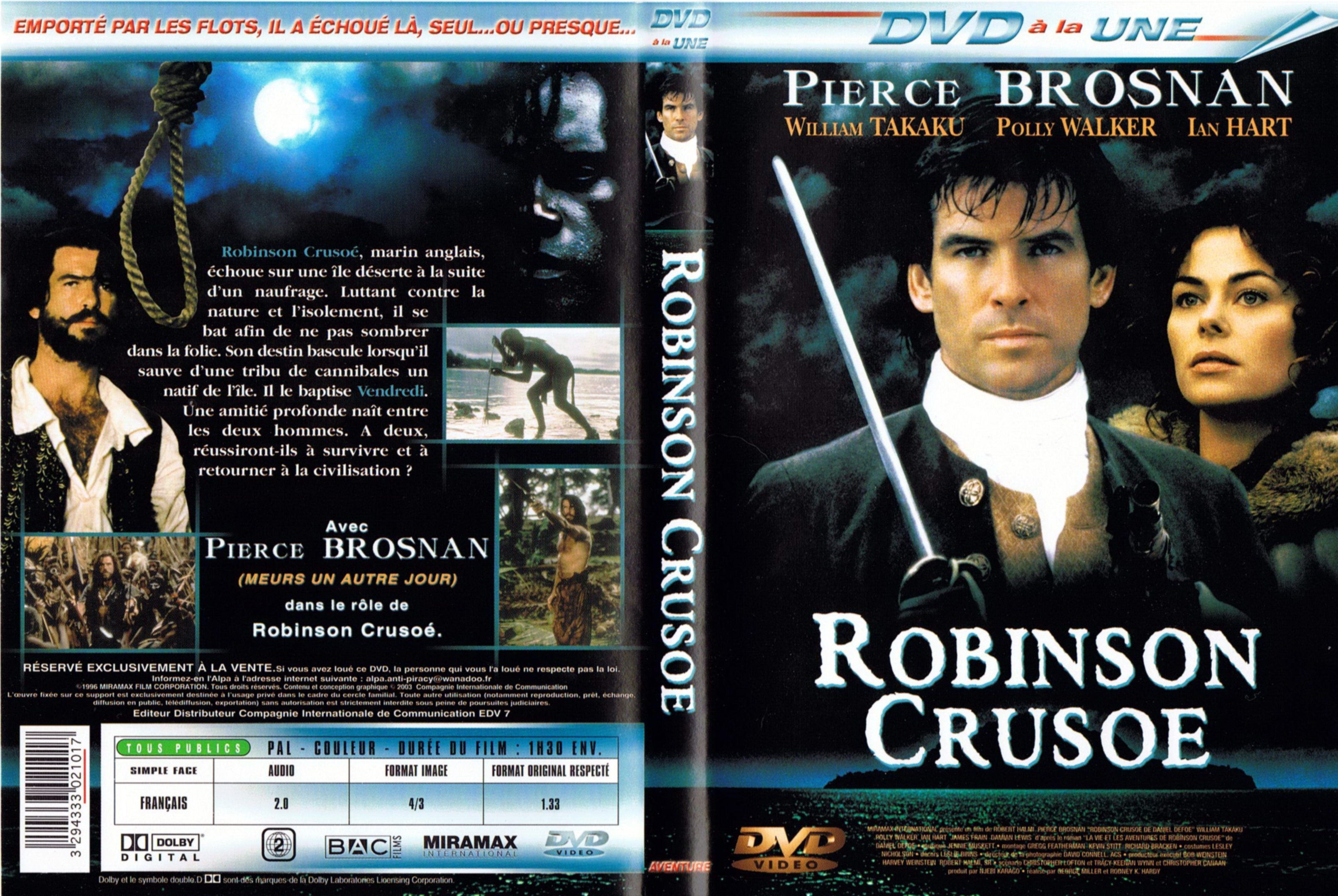 Jaquette DVD Robinson Crusoe (Pierce Brosnan)