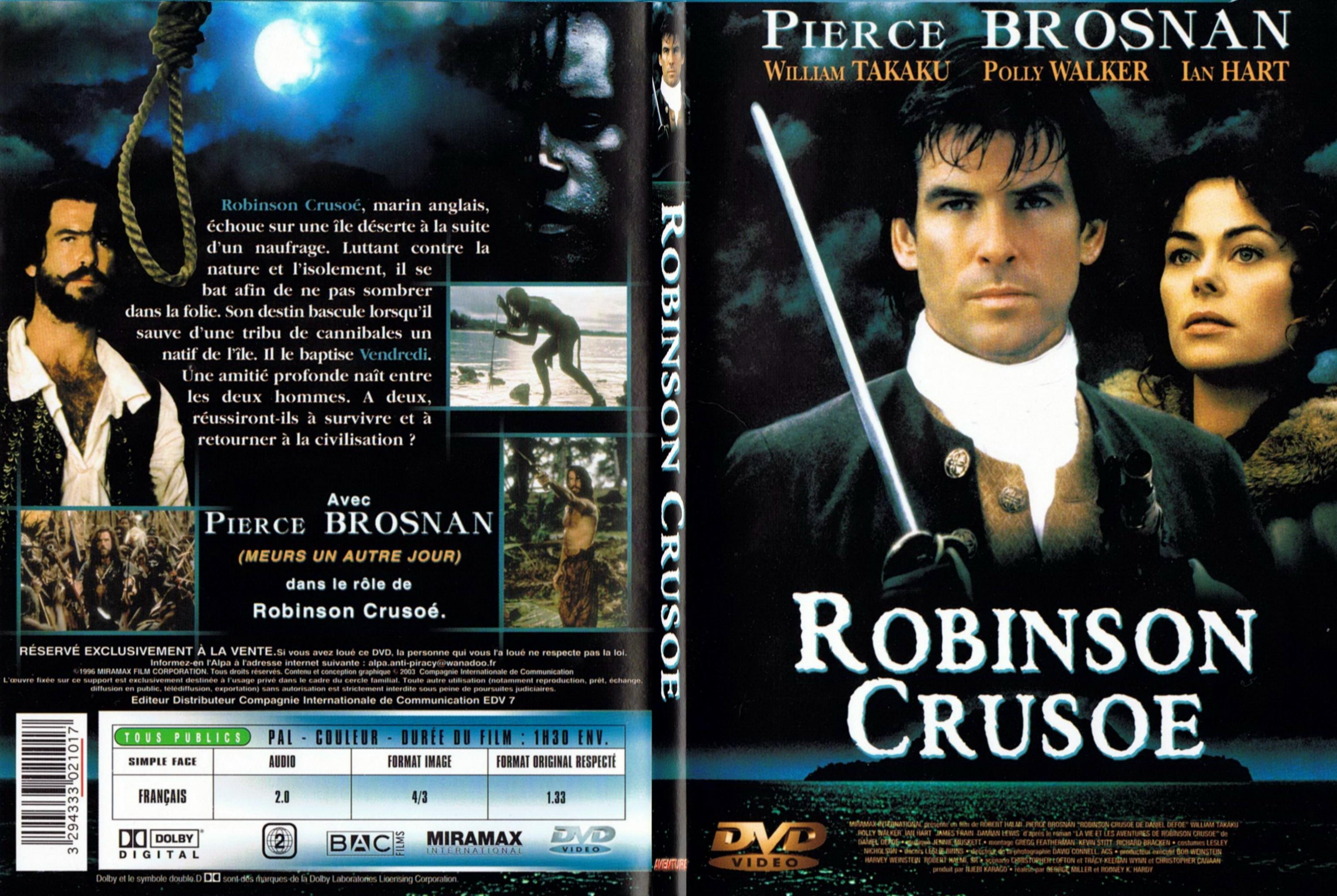 Jaquette DVD Robinson Crusoe (Pierce Brosnan) - SLIM