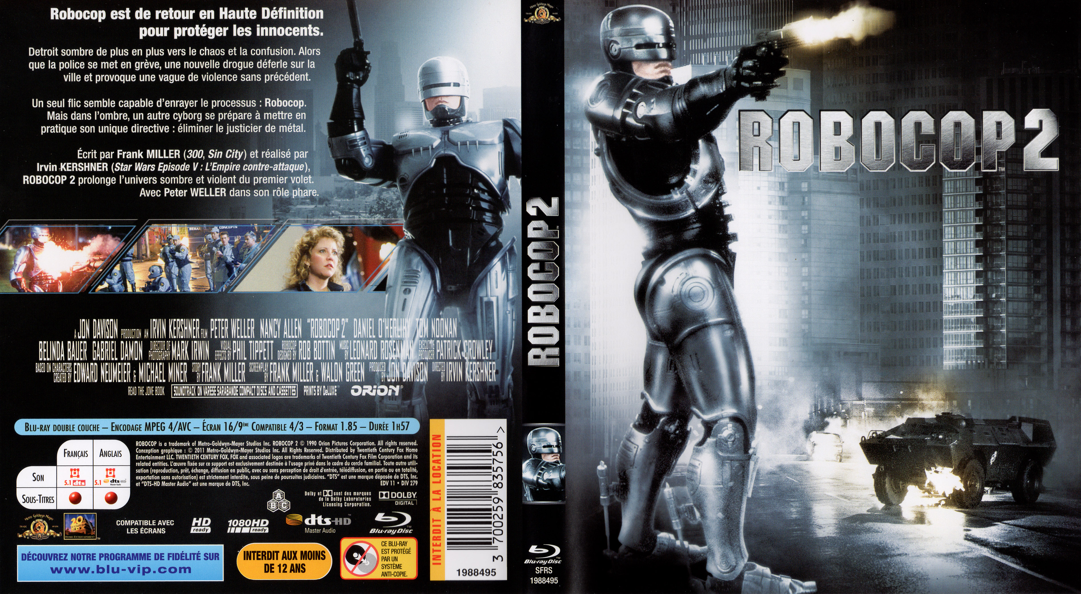Jaquette DVD Robocop 2 (BLU-RAY)