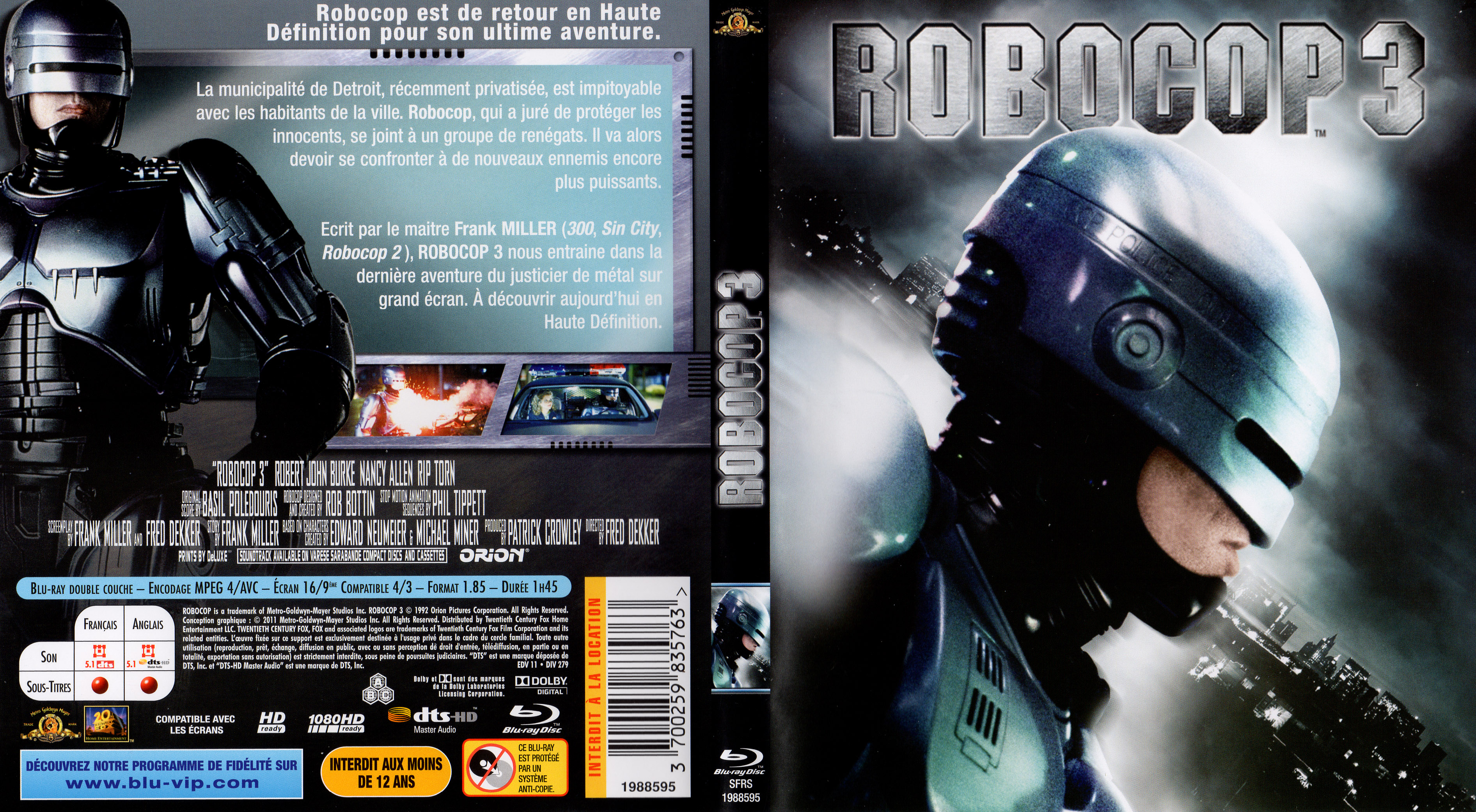 Jaquette DVD Robocop 3 (BLU-RAY)