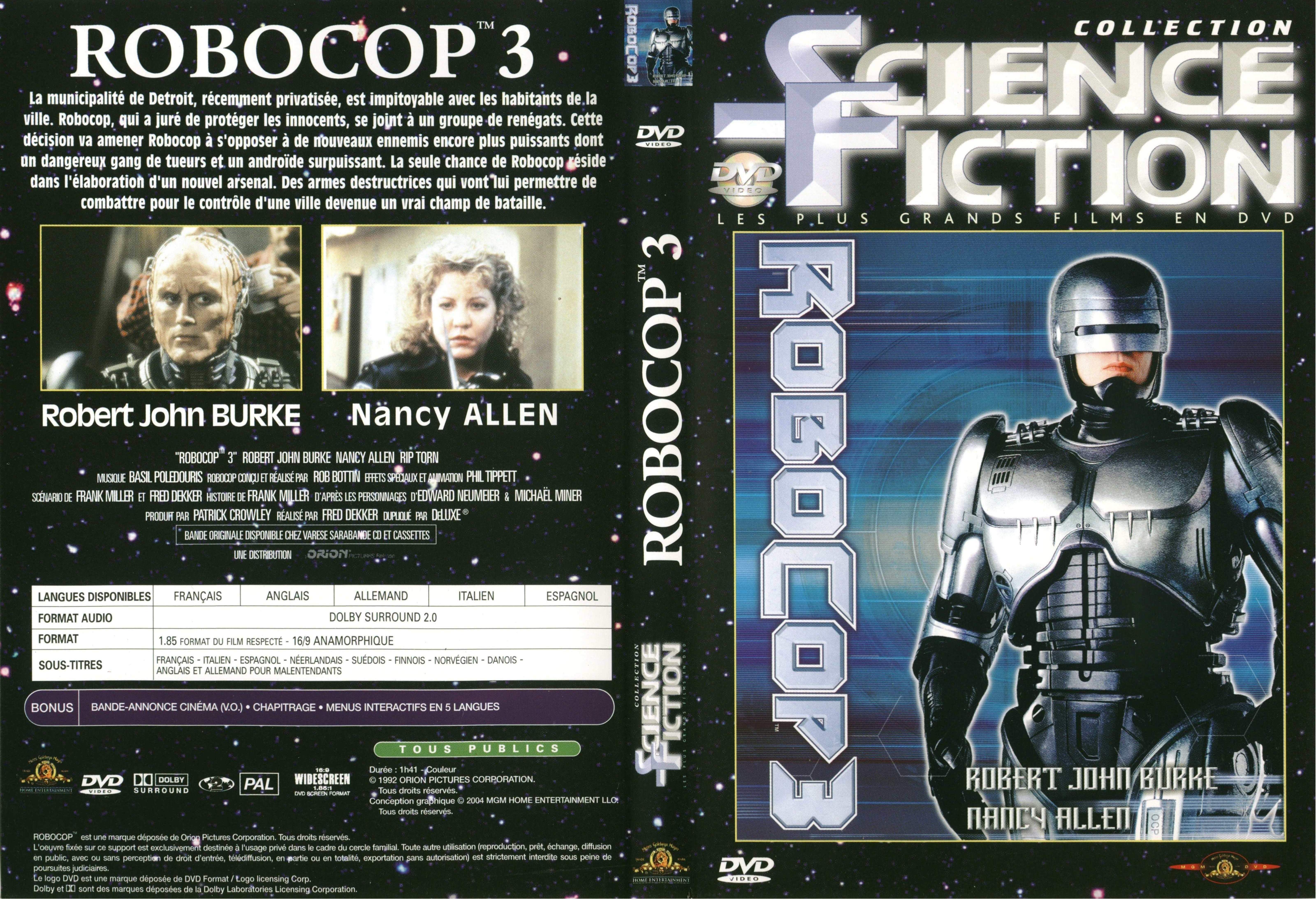 Jaquette DVD Robocop 3 v3