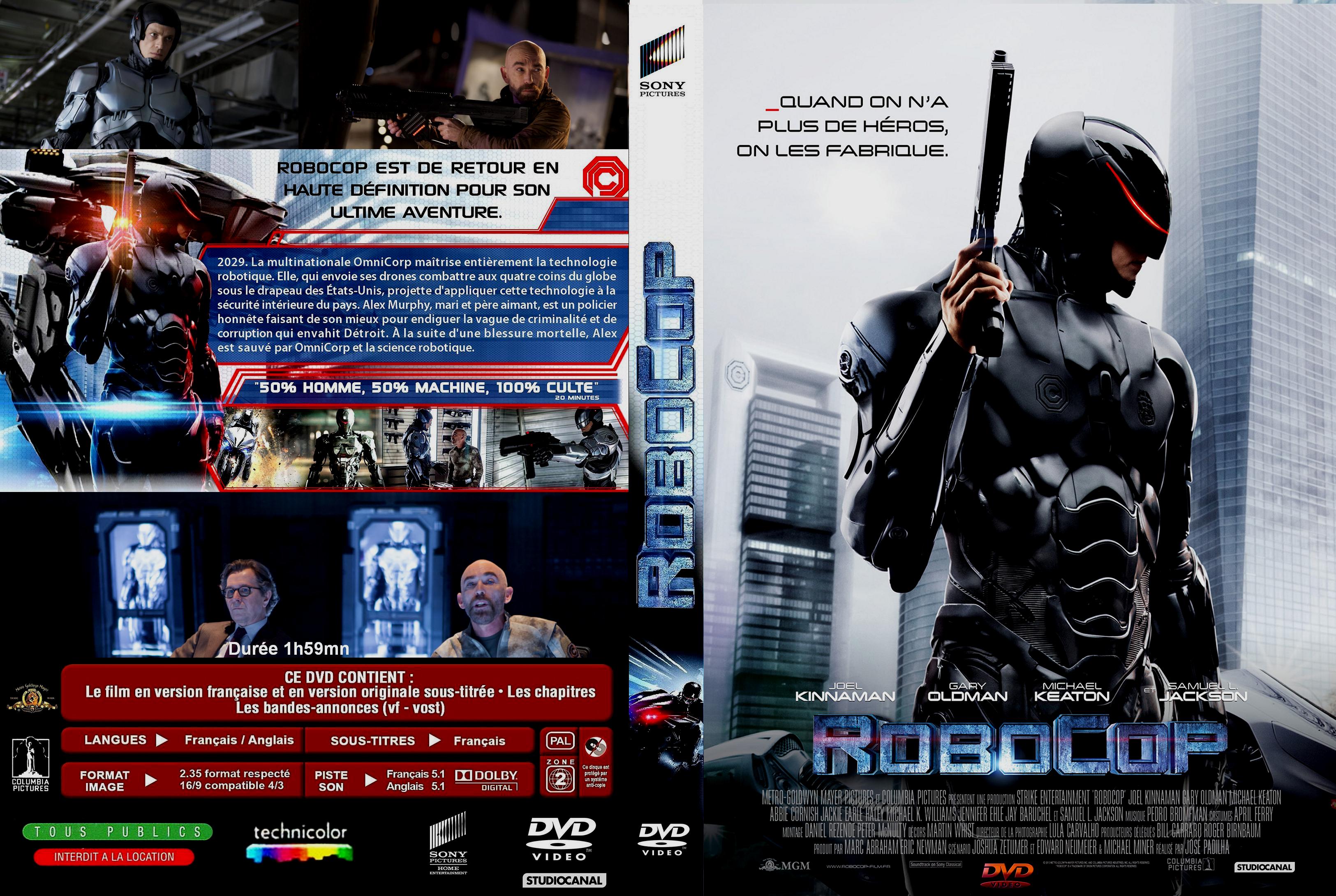 Jaquette DVD Robocop (2014) custom