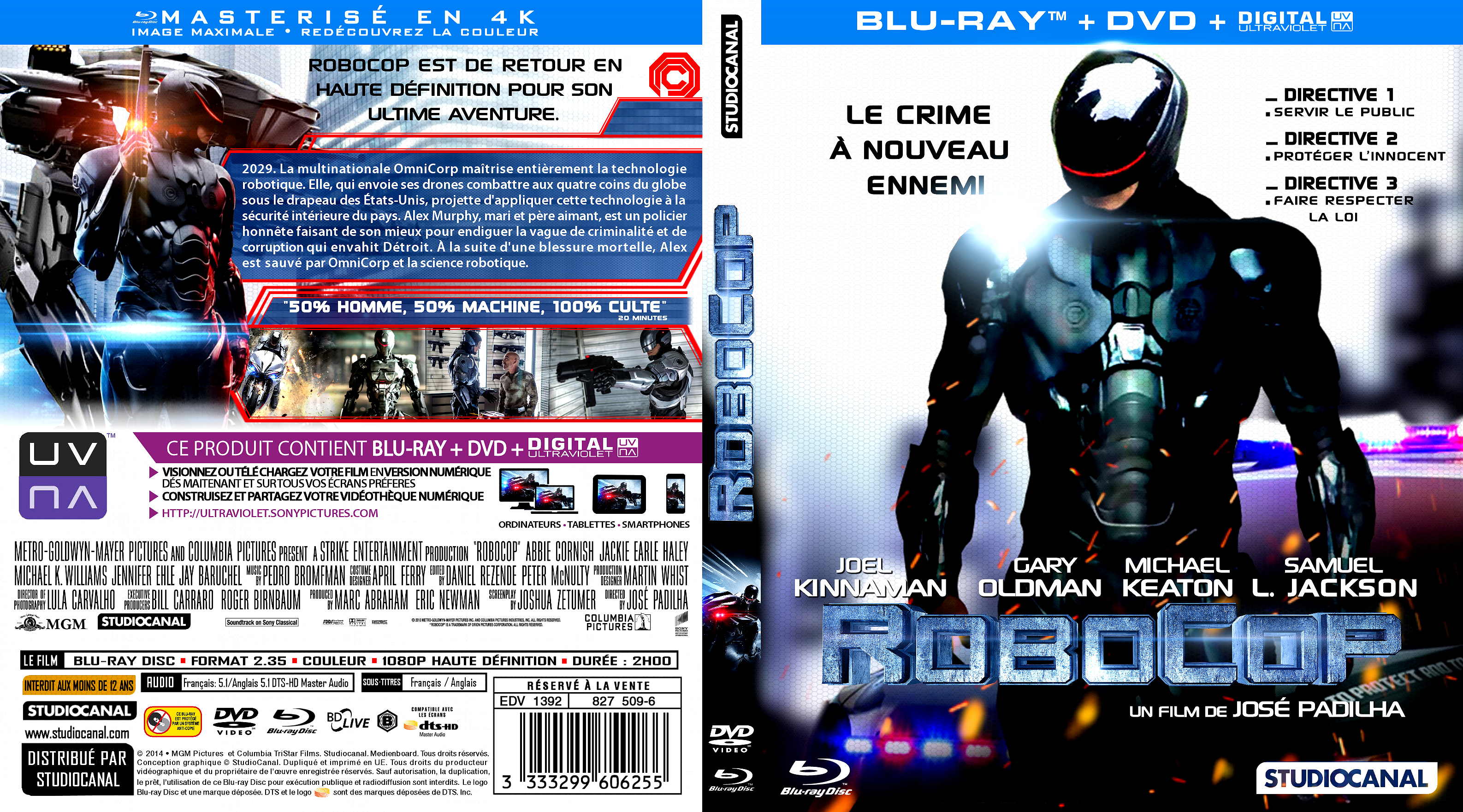 Jaquette DVD Robocop (2014) custom (BLU-RAY)