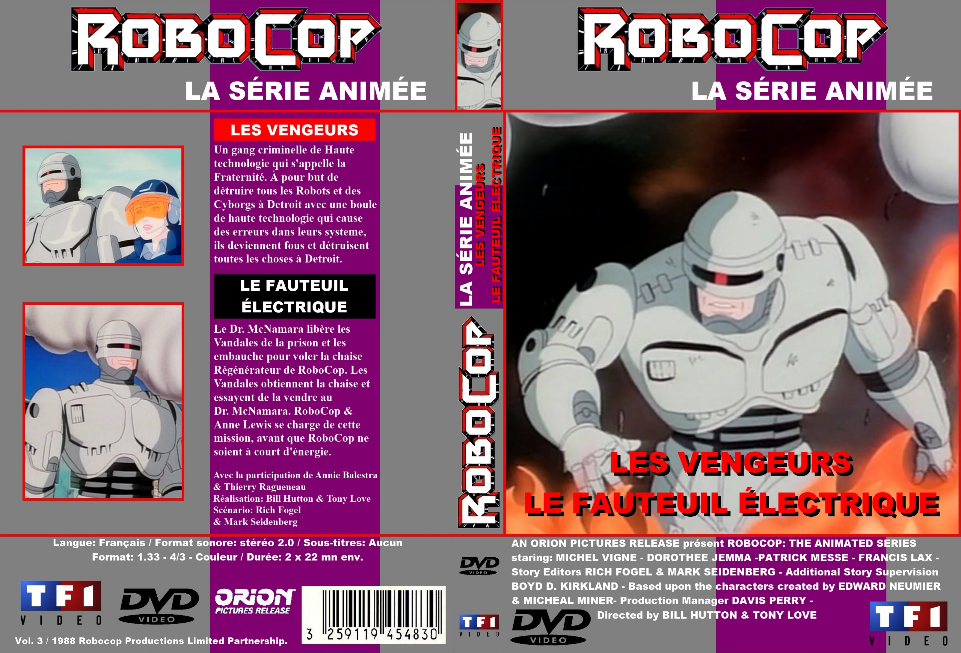 Jaquette DVD Robocop (Srie anime 1988) DVD 3 custom