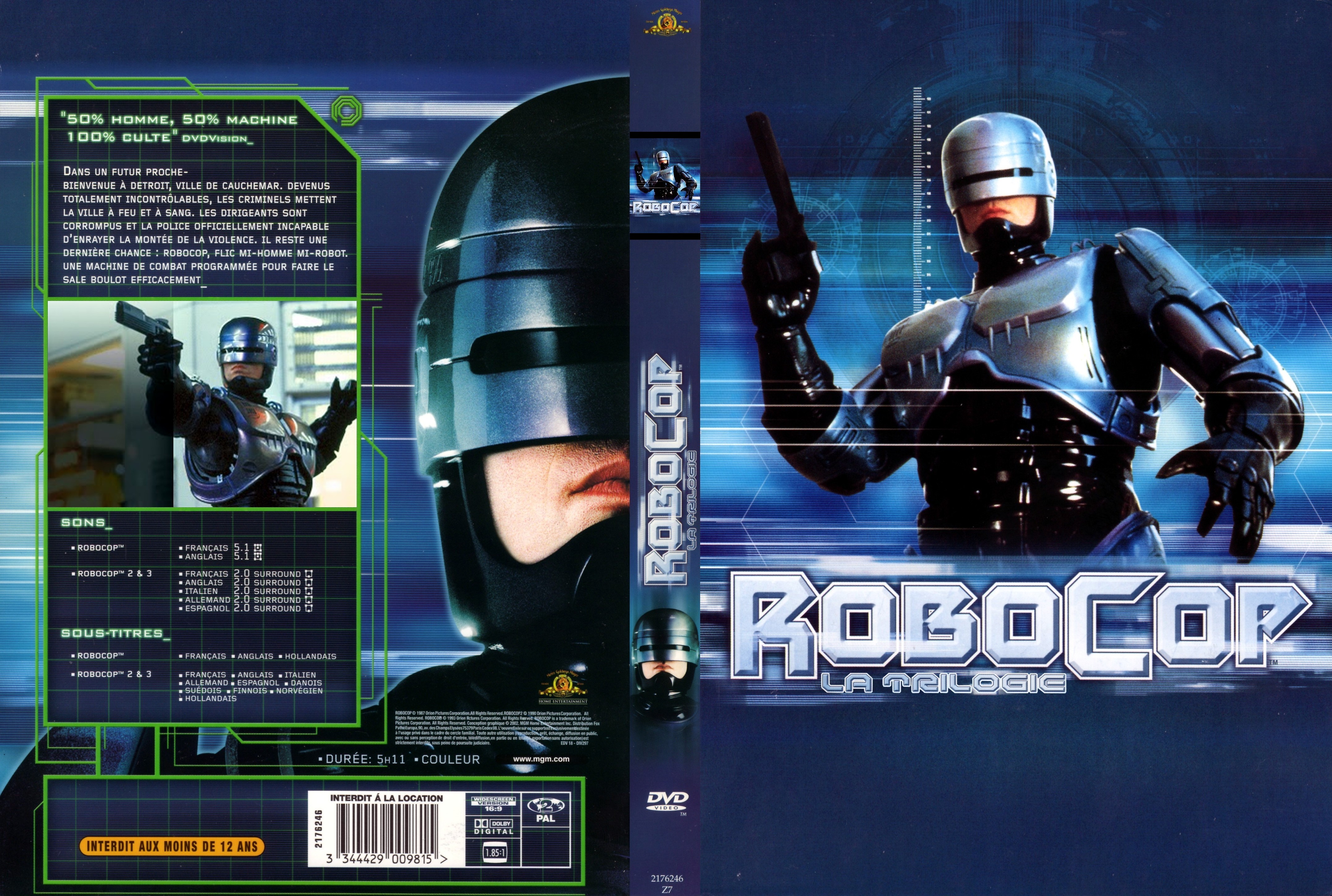 Jaquette DVD Robocop trilogie
