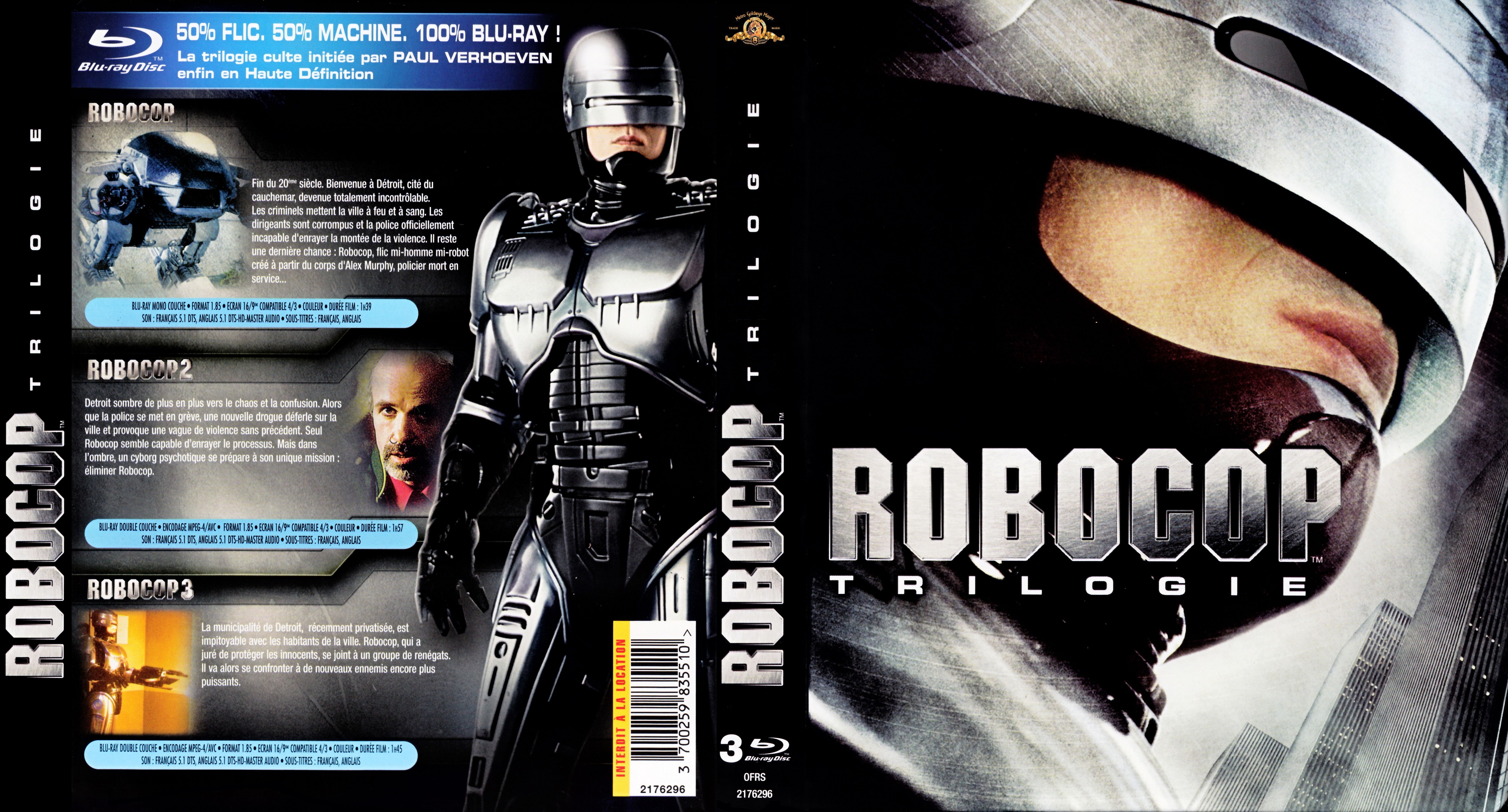 Jaquette DVD Robocop trilogie custom (BLU-RAY)