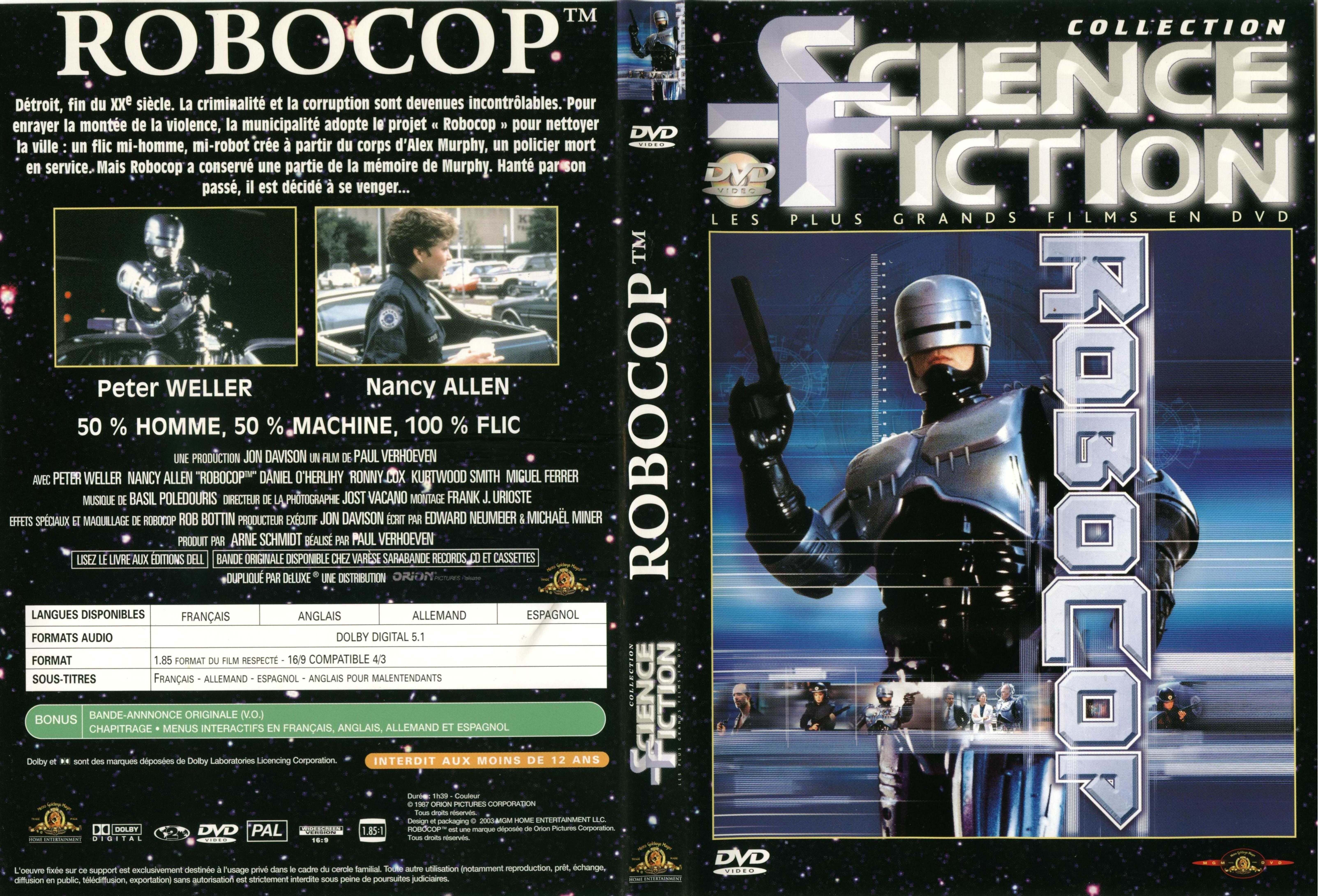 Jaquette DVD Robocop v3