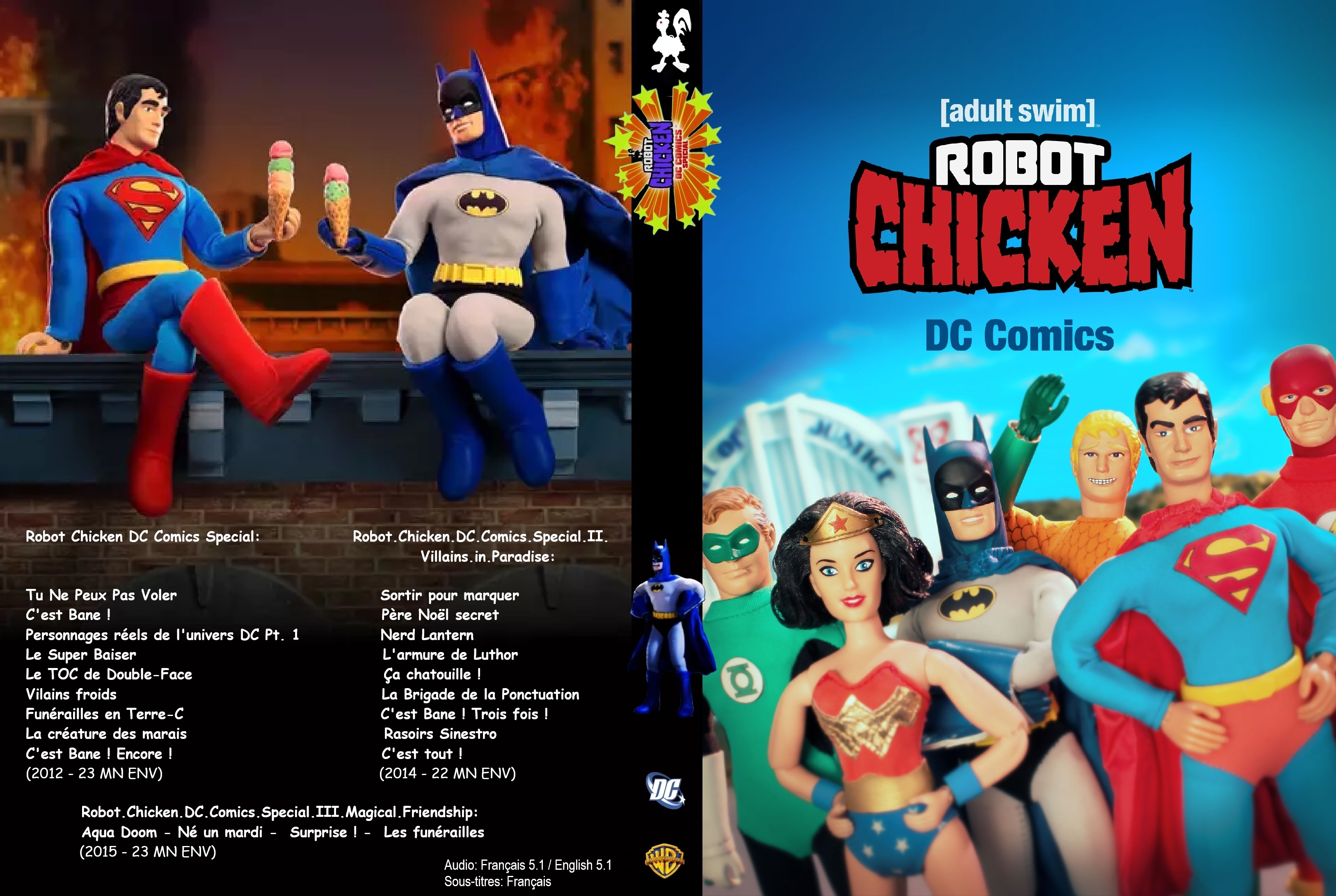 Jaquette DVD Robot Chicken DC Comics Special custom