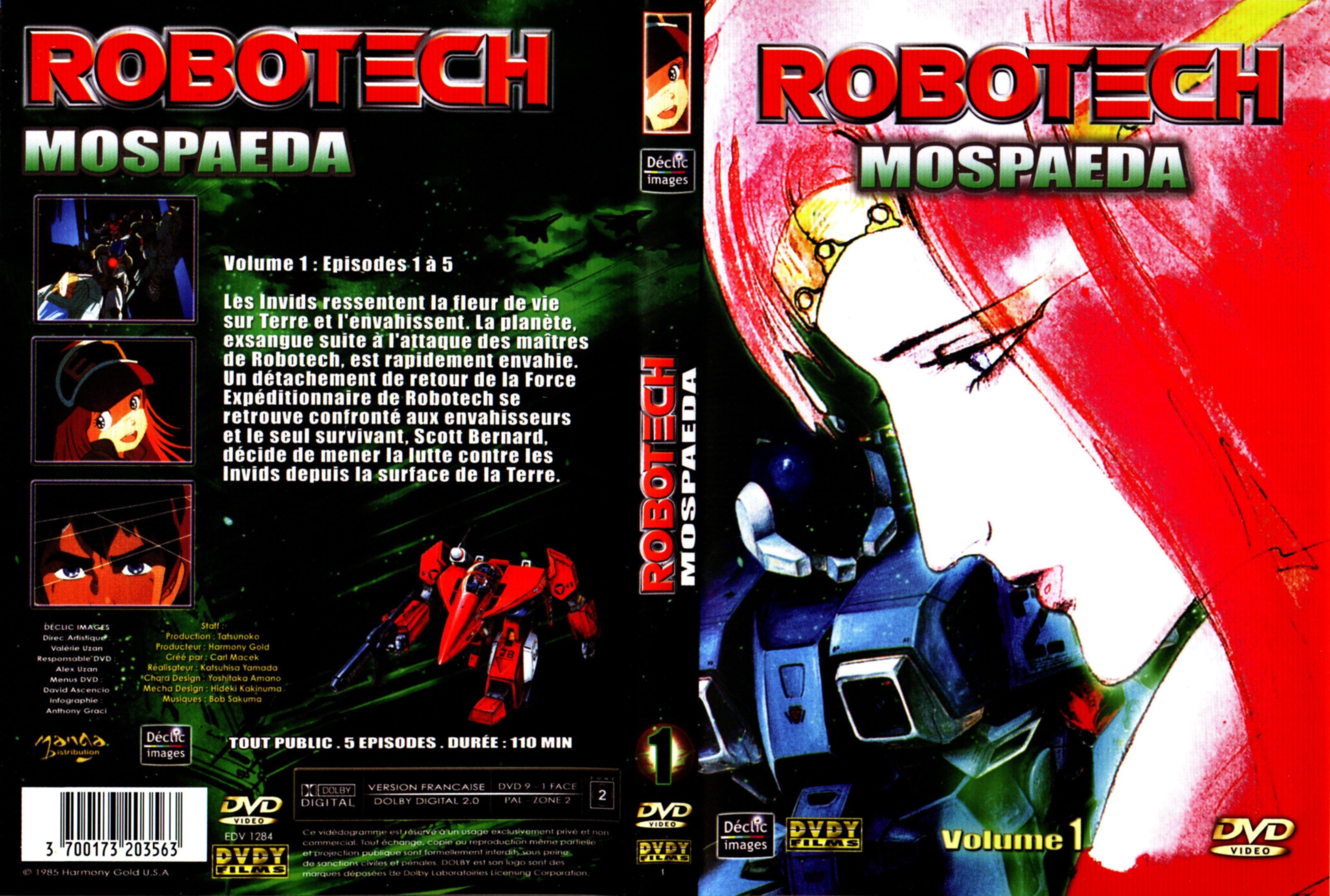 Jaquette DVD Robotech Mospaeda vol 01