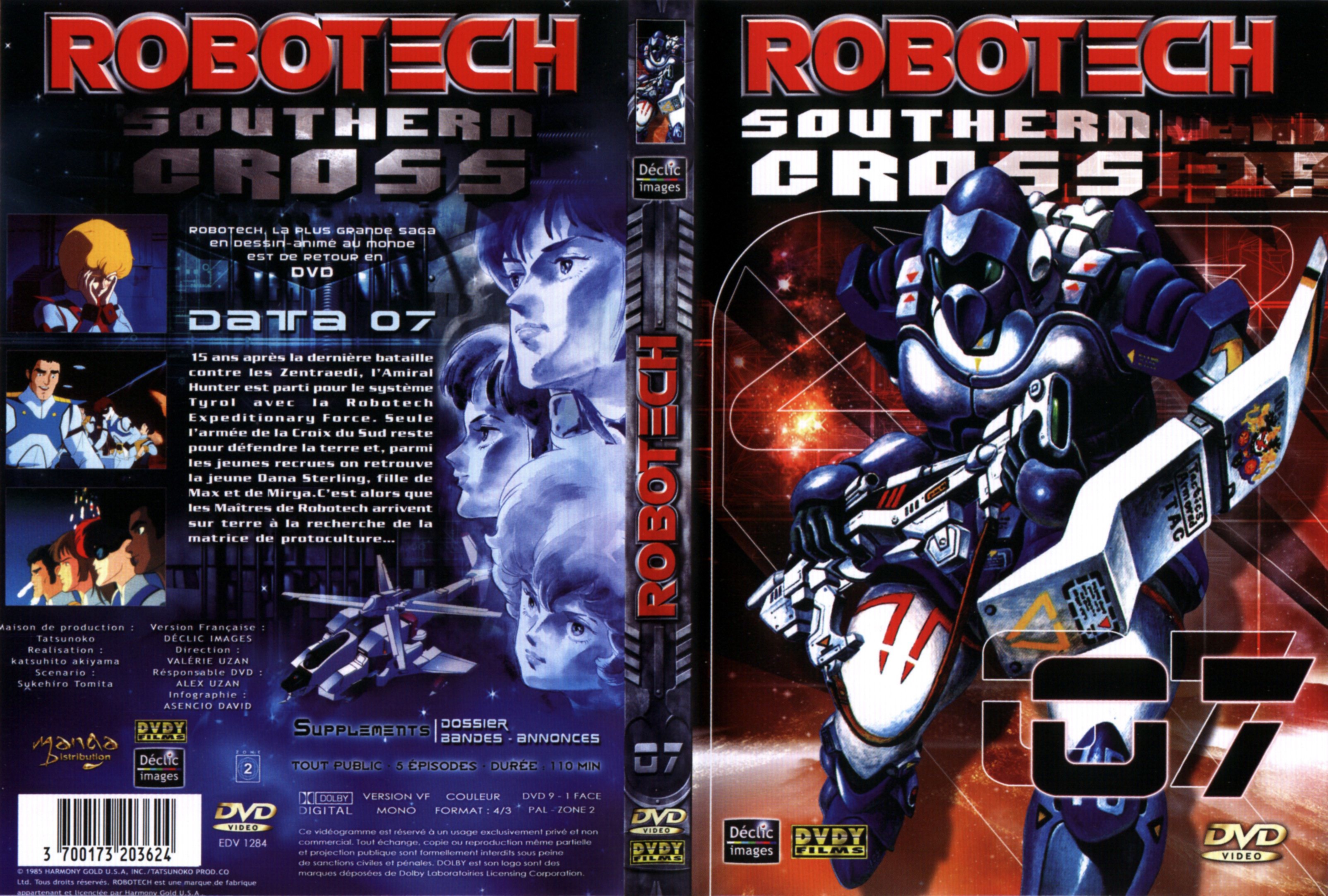 Jaquette DVD Robotech Southern cross vol 07