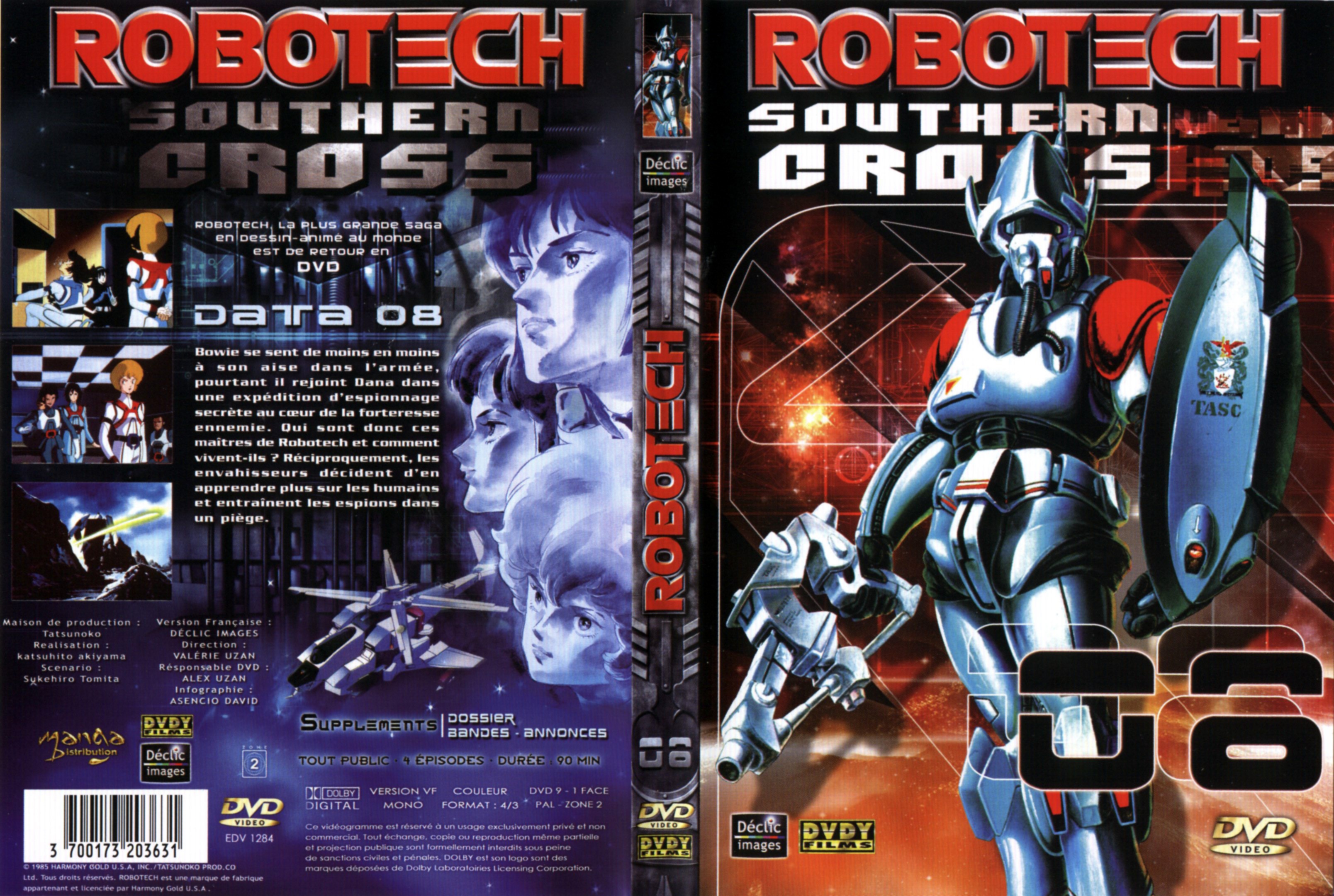 Jaquette DVD Robotech Southern cross vol 08
