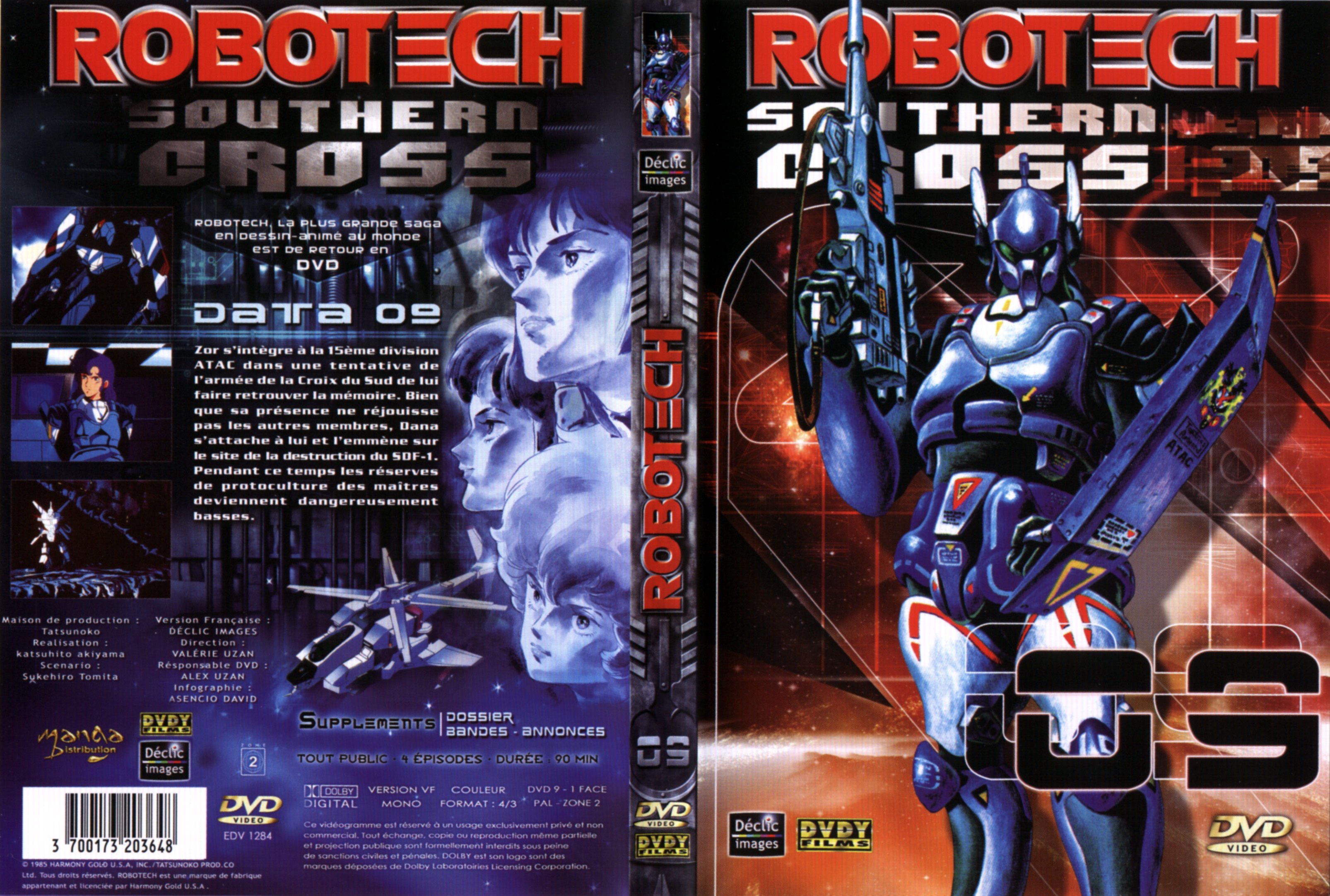 Jaquette DVD Robotech Southern cross vol 09