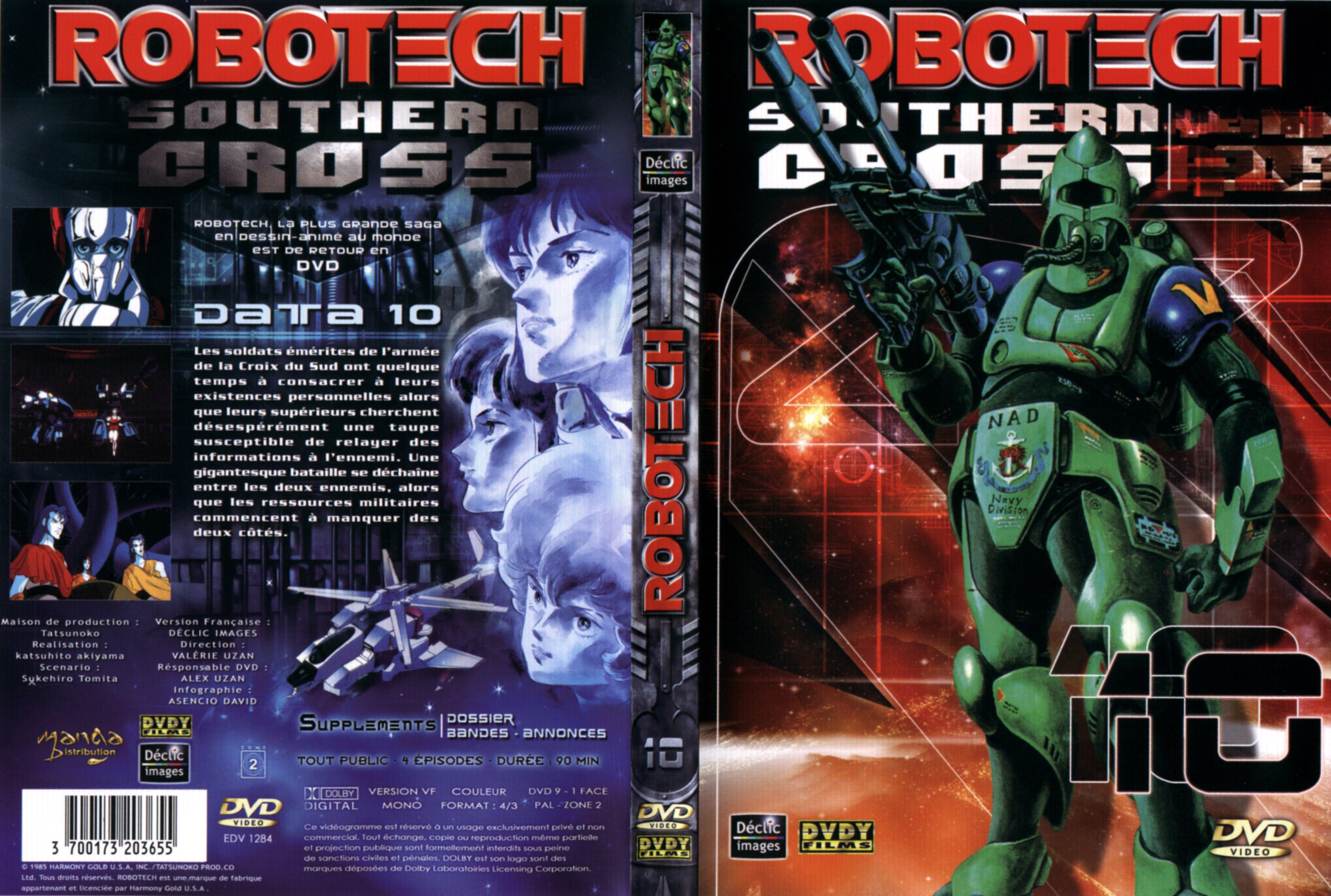 Jaquette DVD Robotech Southern cross vol 10