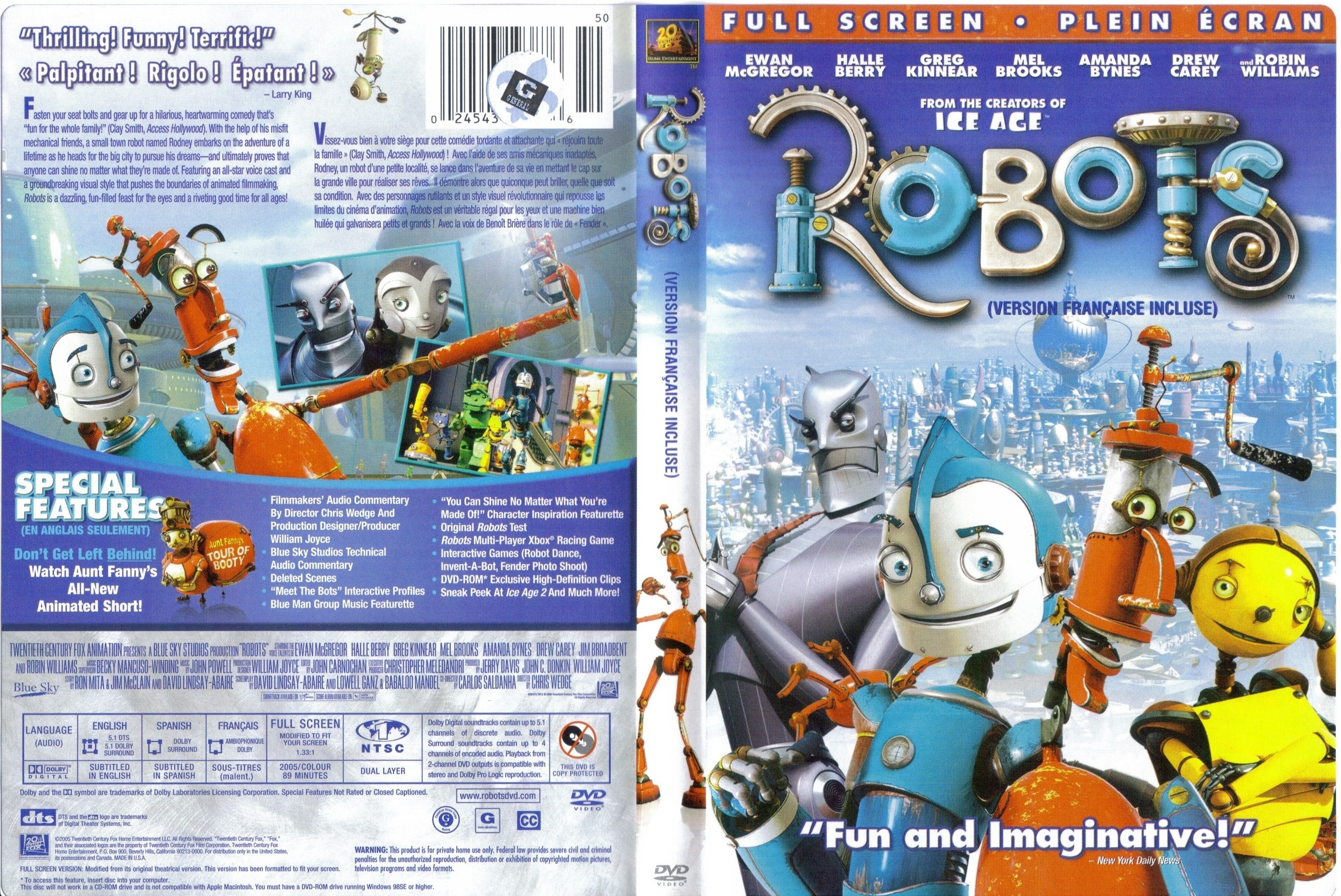 Jaquette DVD Robots (Canadienne)