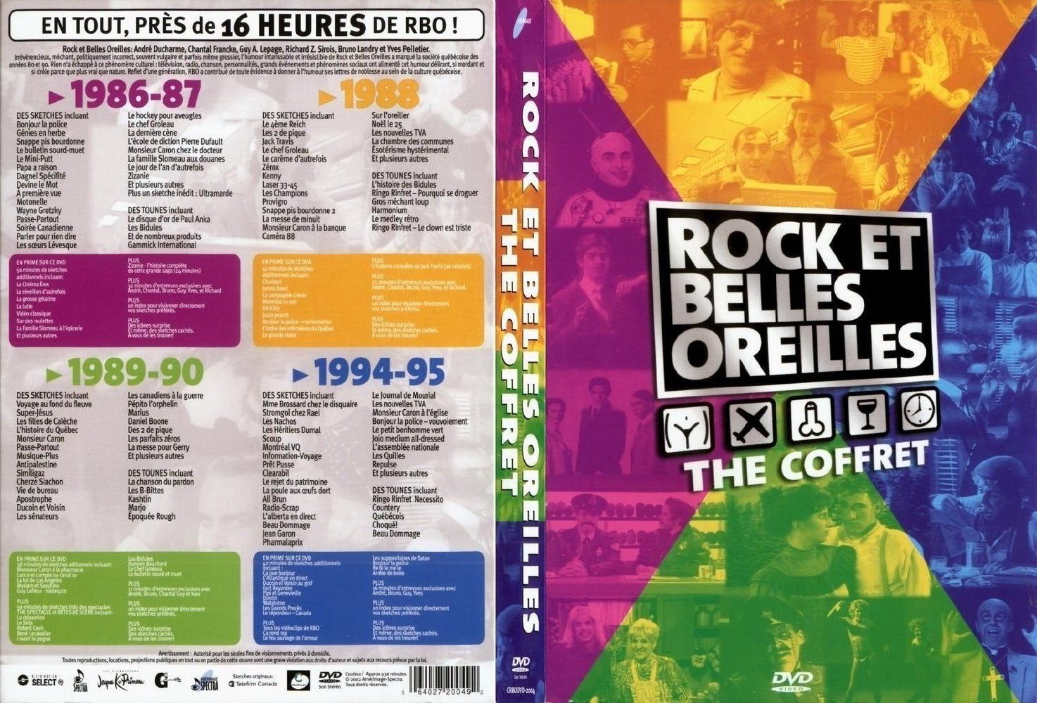 Jaquette DVD Rock et belles oreilles (1986 a 1995) (Canadienne)