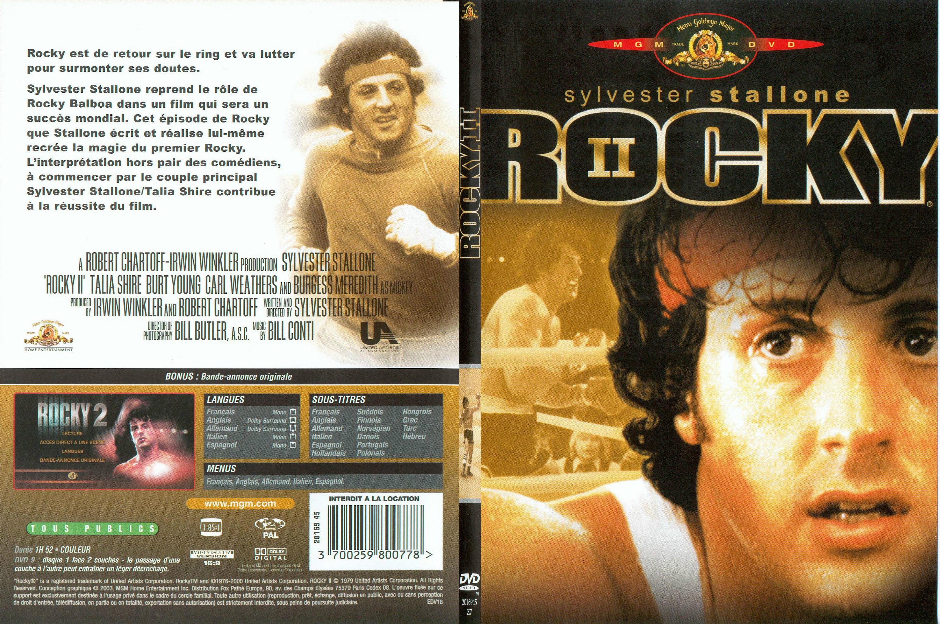 Jaquette DVD Rocky 2 - SLIM